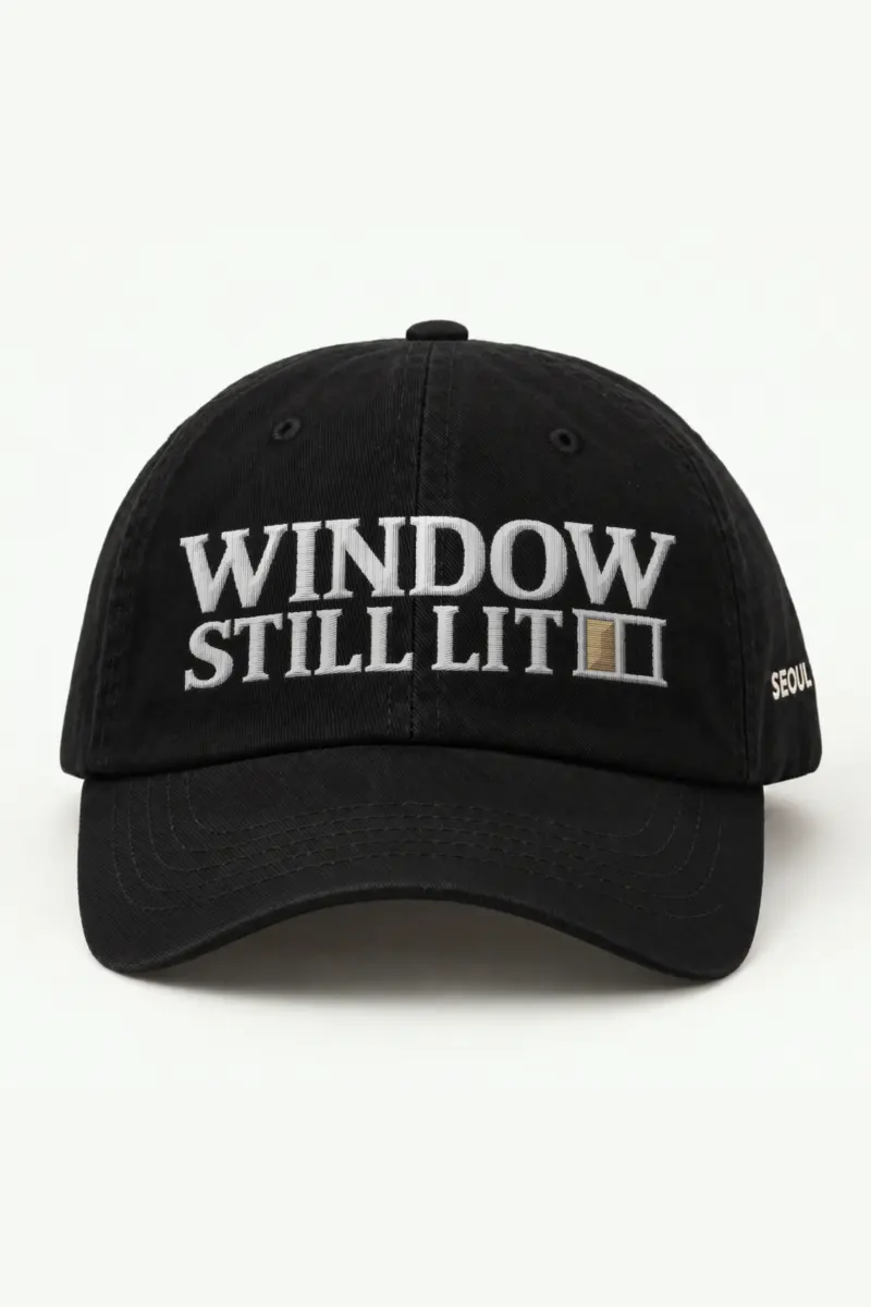 "Window Still Lit" Classic Dad Hat · Embroidered — black/cap-front