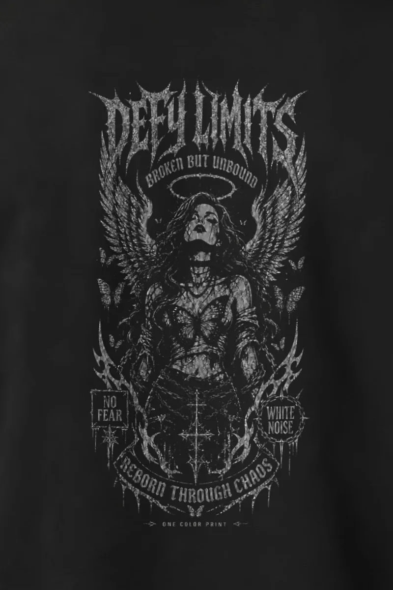 "Winged Skeletal Demon" 1 Crewneck Sweatshirt - the graphic up close