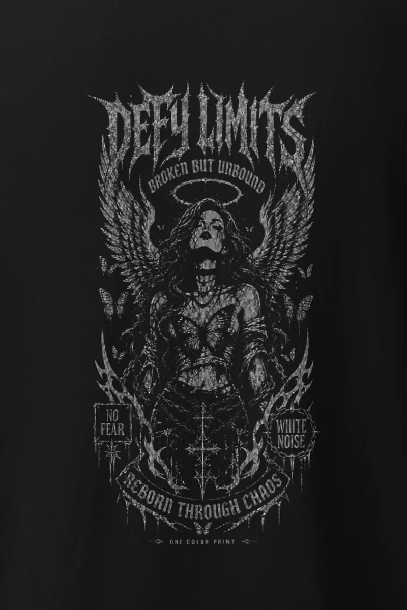 "Winged Skeletal Demon" Heavyweight Unisex Crewneck T-shirt