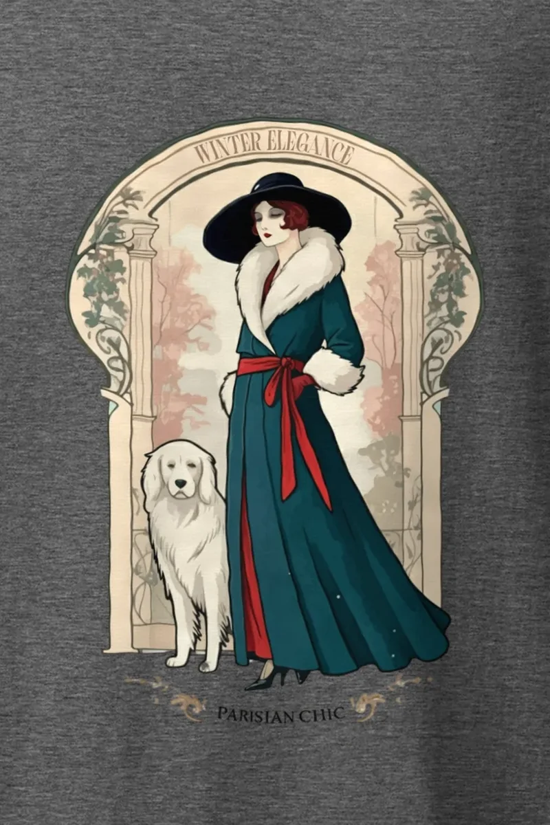 "Winter Elegance" Heavyweight Unisex Crewneck T-shirt