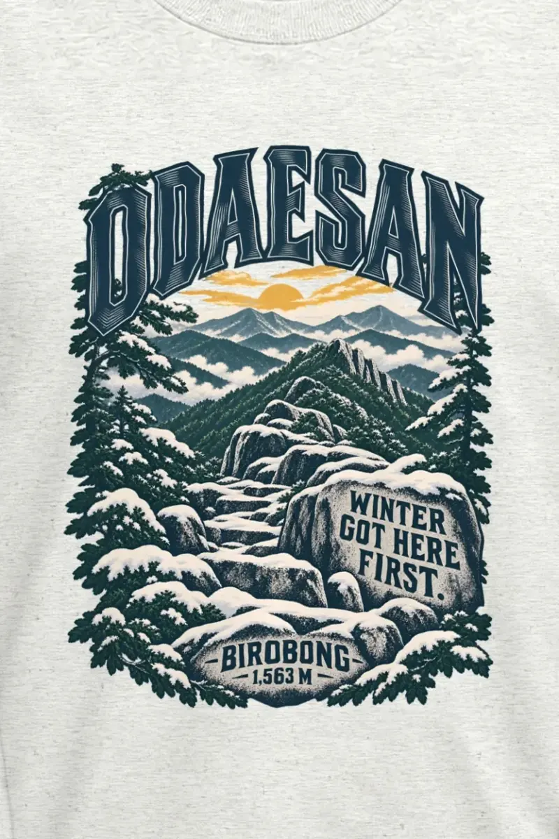 "Winter Got Here First" Unisex Longsleeve T-shirt - the graphic up close