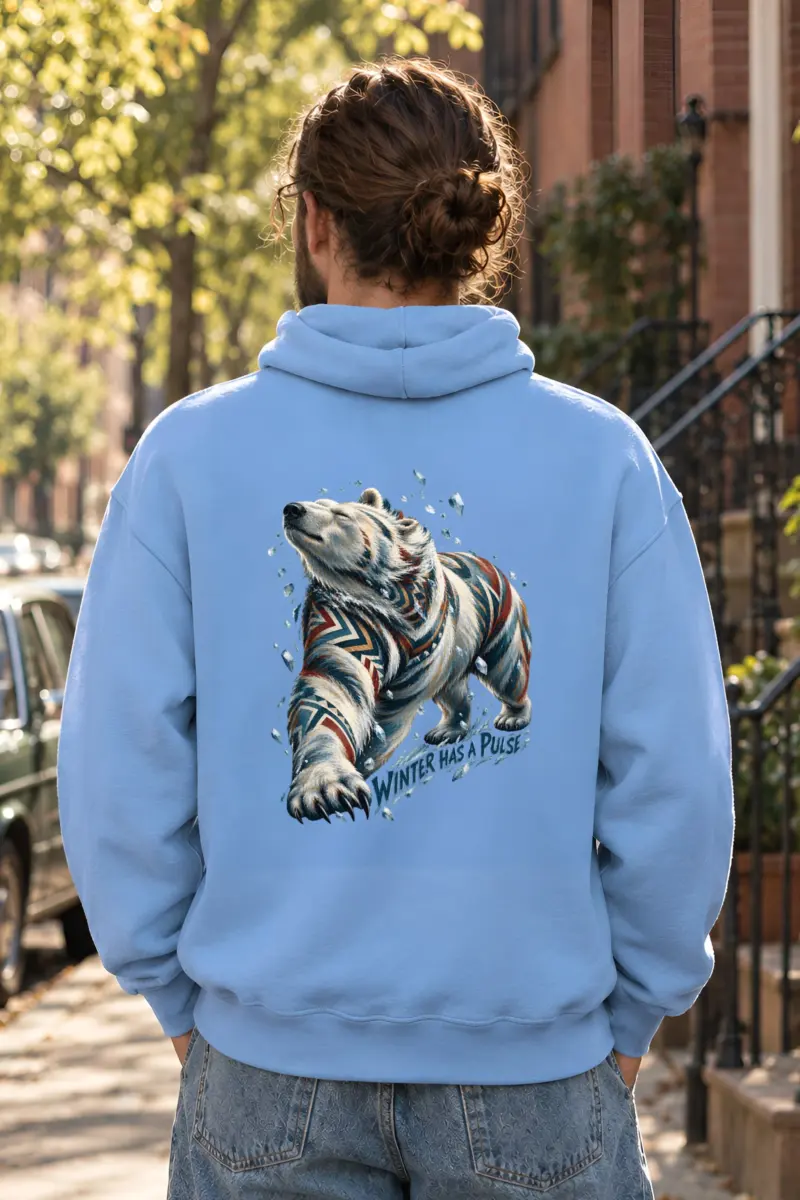"Winter Has a Pulse" Heavy Blend Unisex Pullover Hoodie