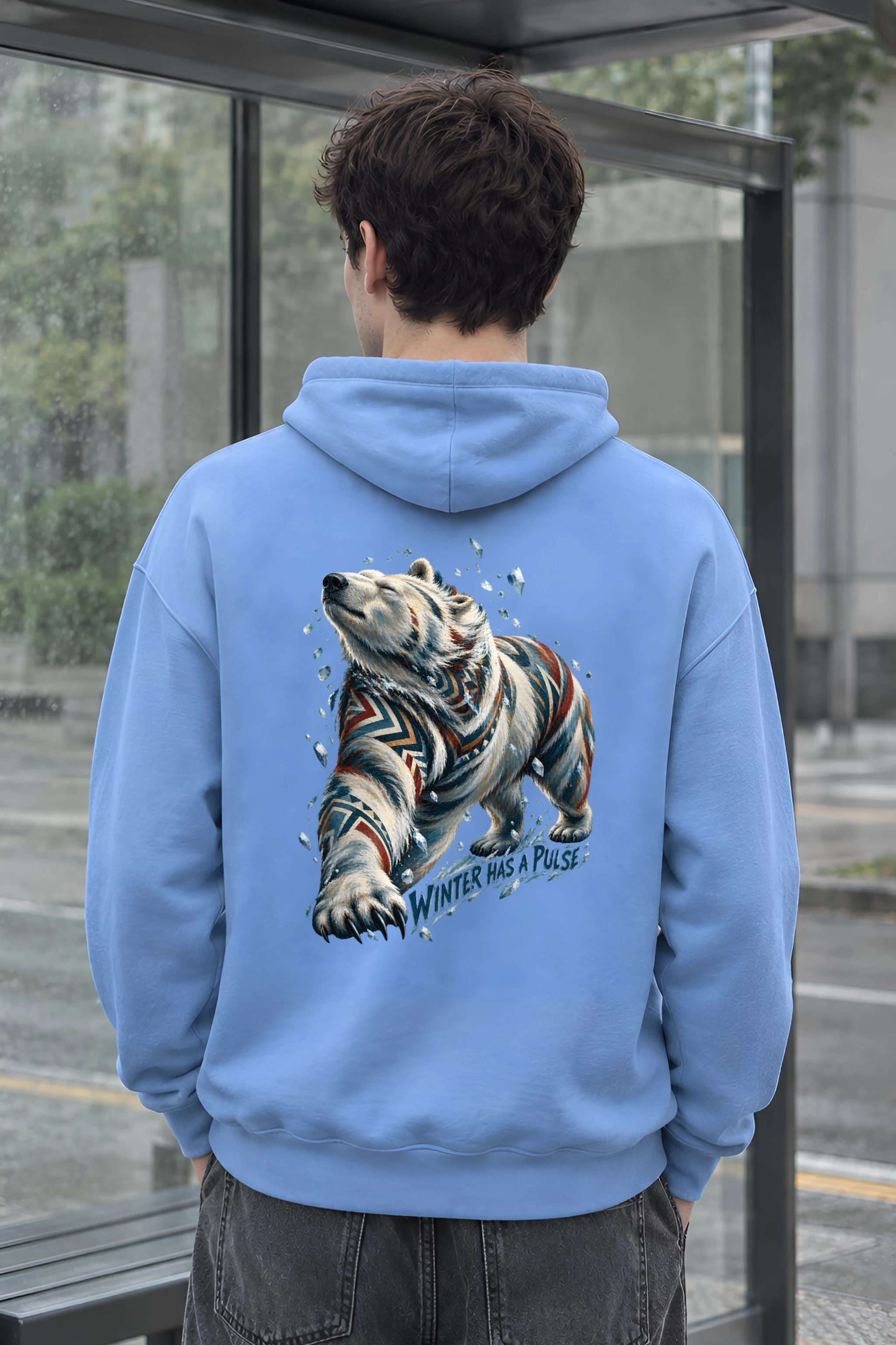 "Winter Has a Pulse" Heavy Blend Unisex Pullover Hoodie