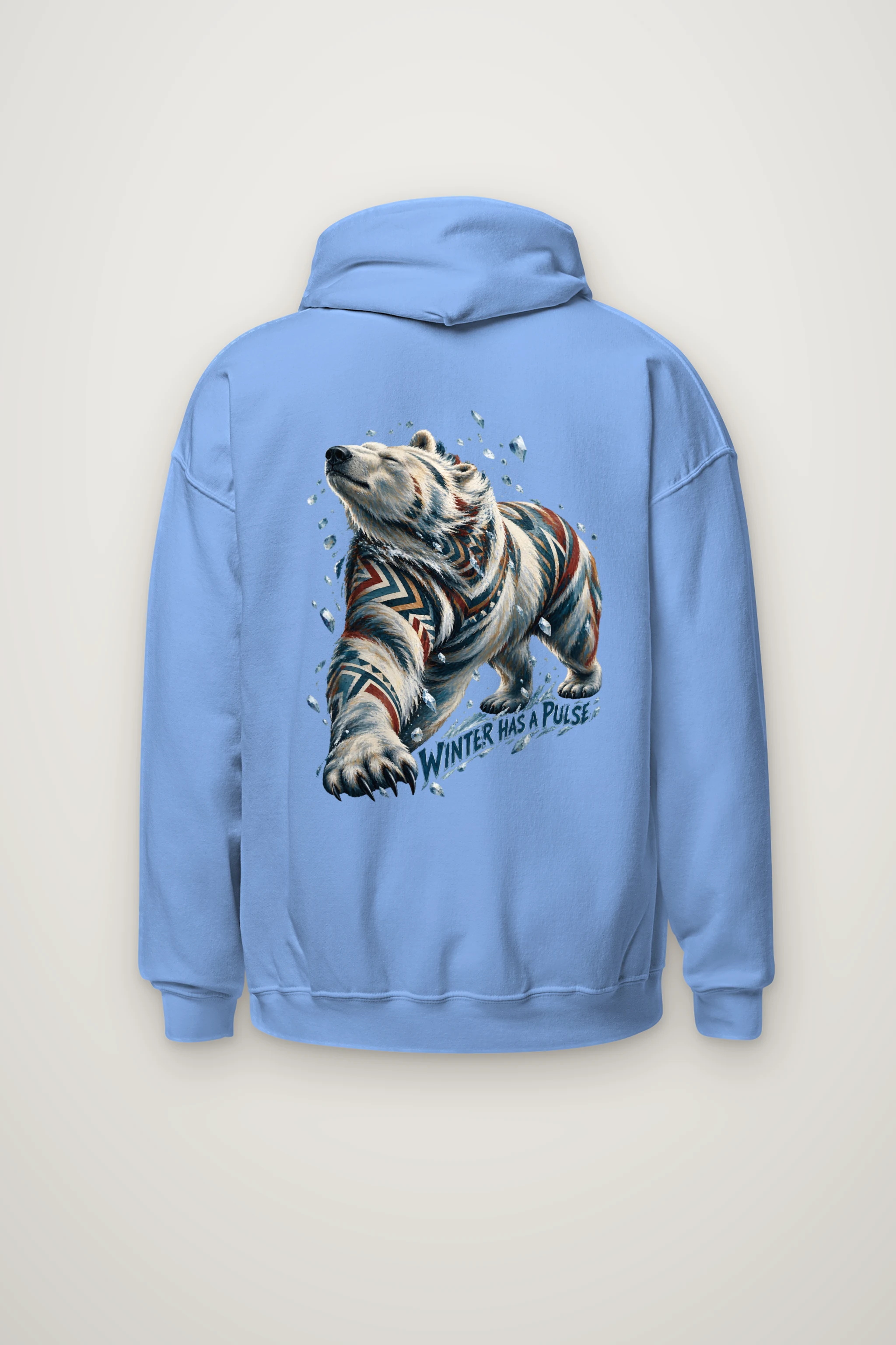 "Winter Has a Pulse" Heavy Blend Unisex Pullover Hoodie