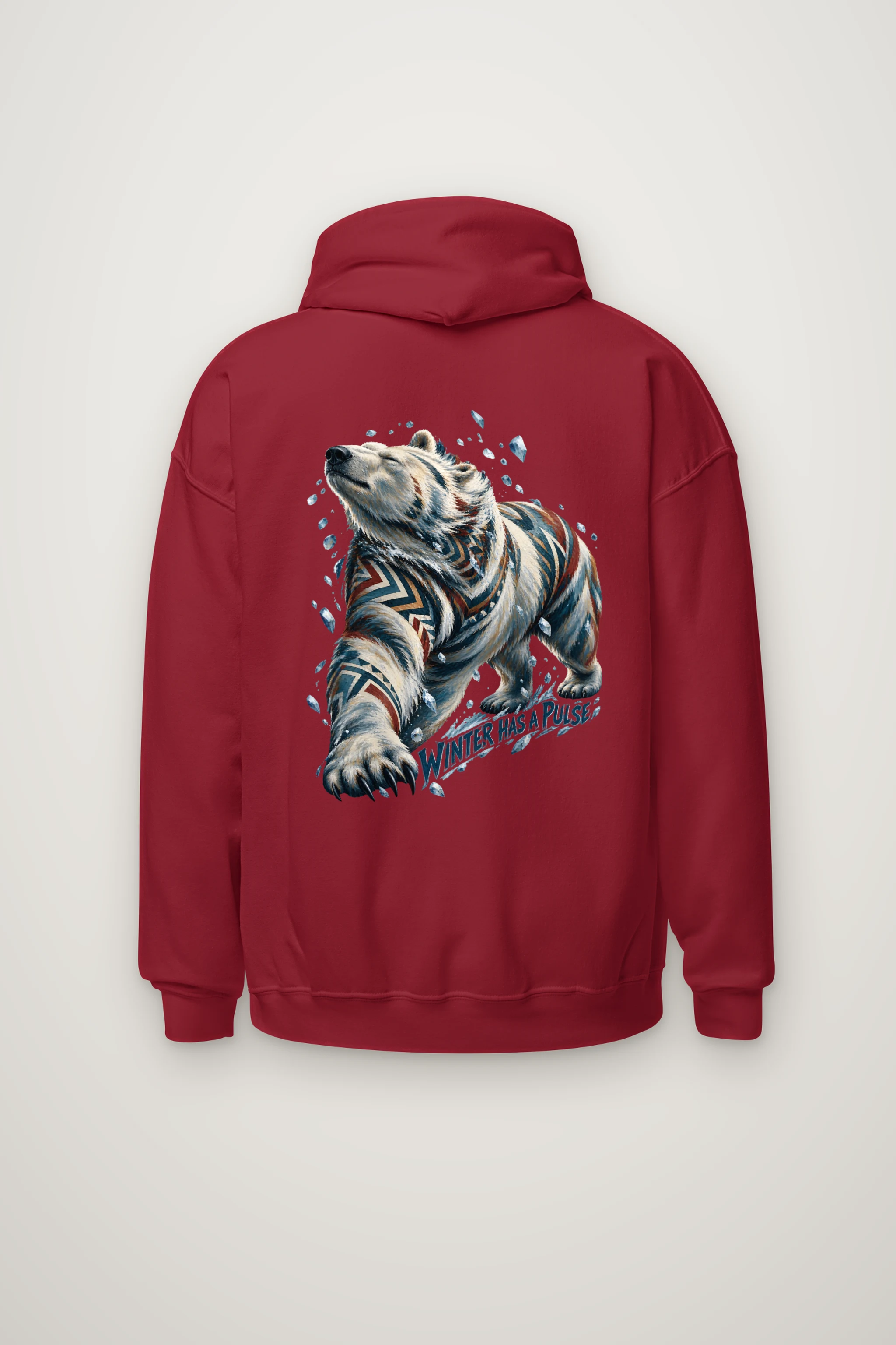 "Winter Has a Pulse" Heavy Blend Unisex Pullover Hoodie