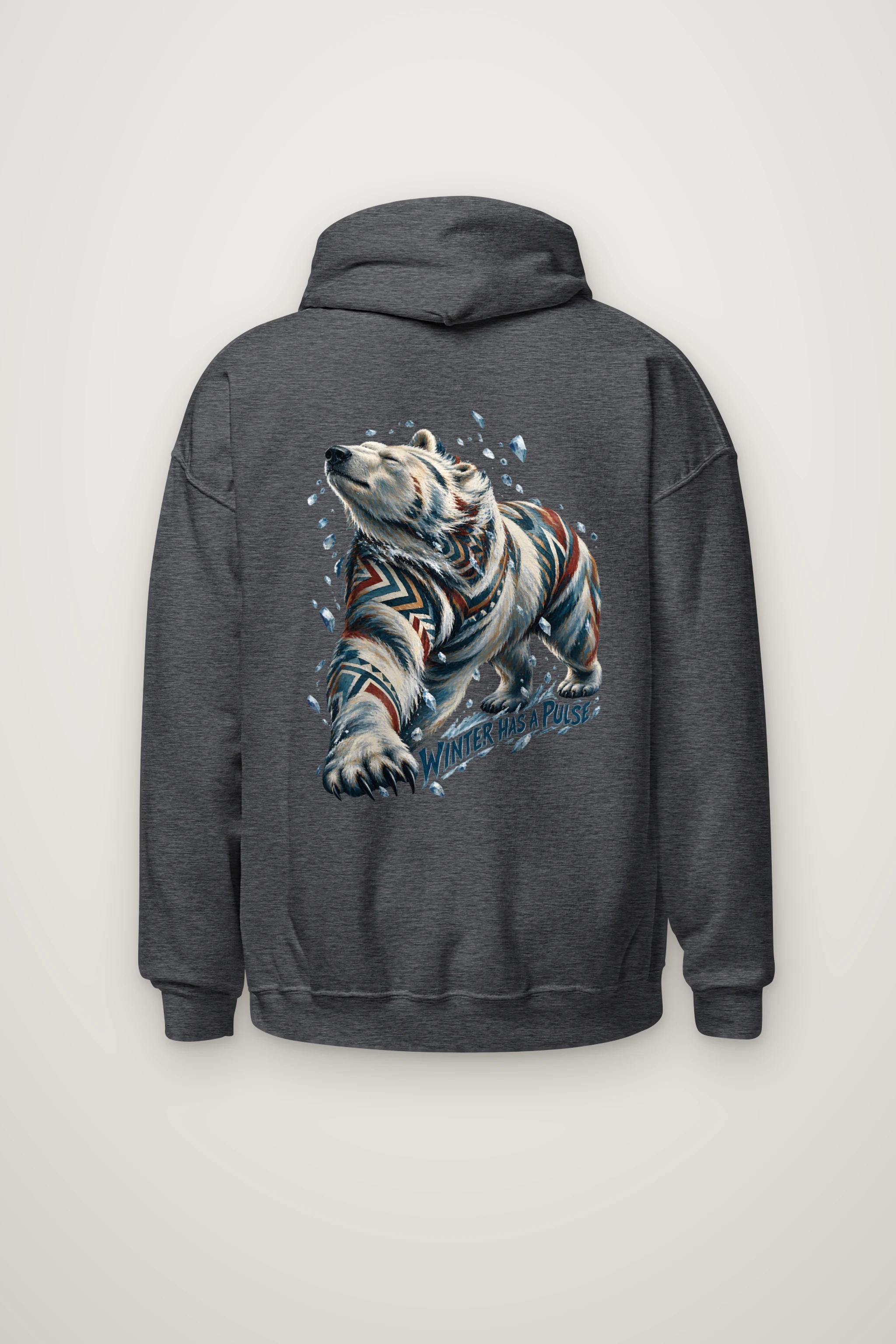"Winter Has a Pulse" Heavy Blend Unisex Pullover Hoodie