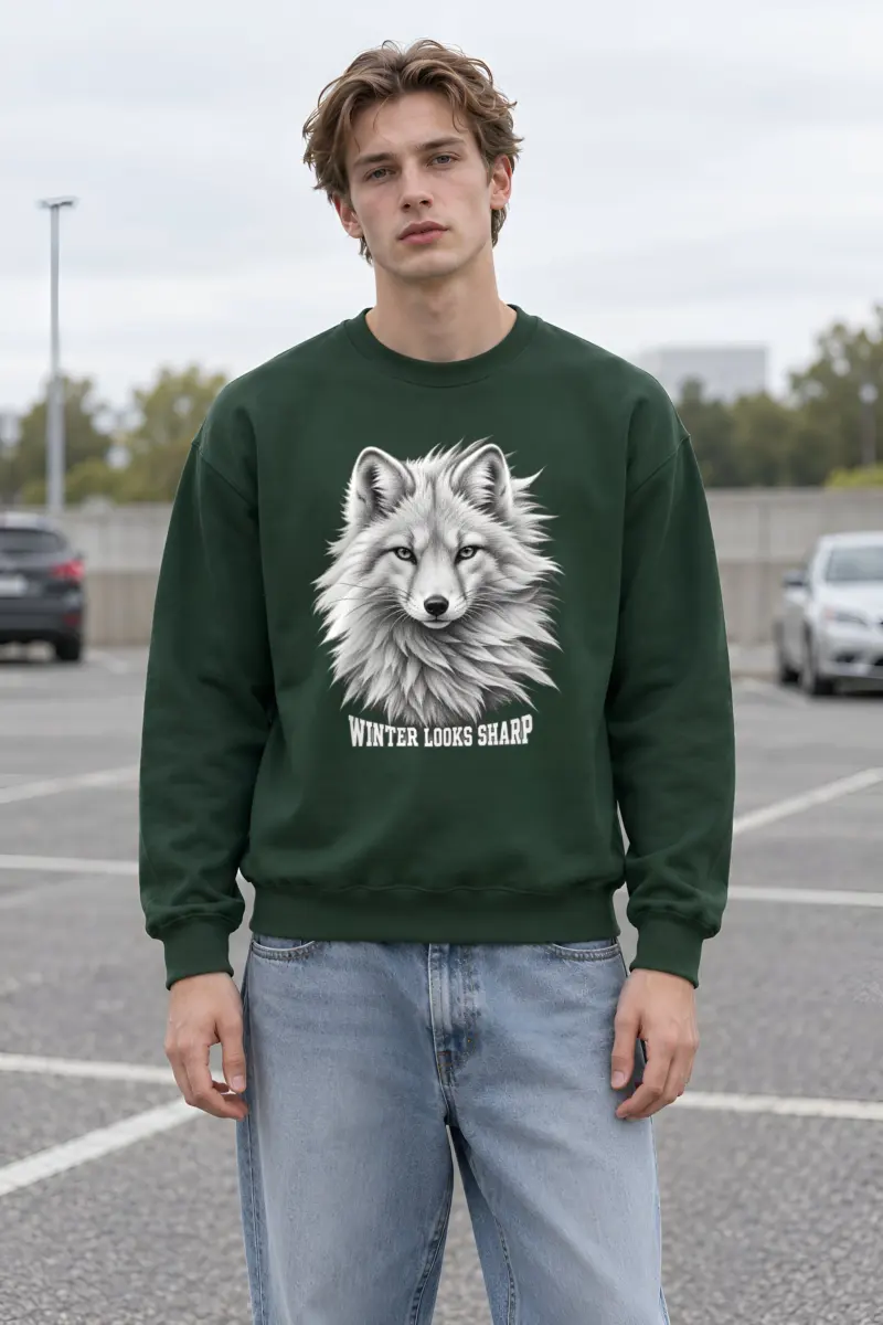 “Winter Looks Sharp” Heavy Blend Unisex Crewneck Sweatshirt