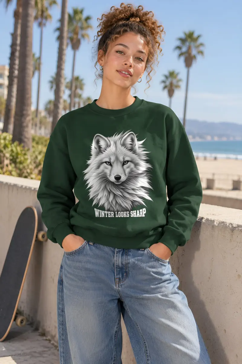 "Winter Looks Sharp" Heavy Blend Unisex Crewneck Sweatshirt