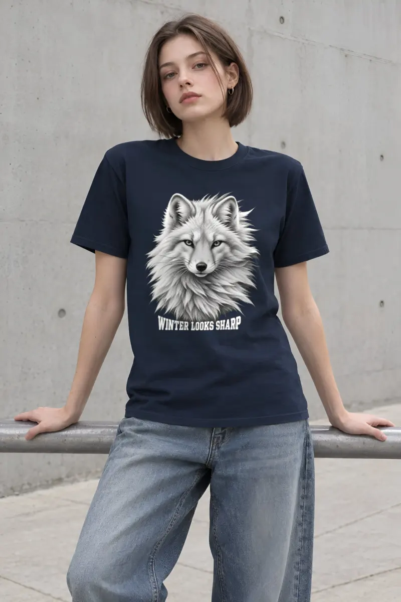 "Winter Looks Sharp" Heavyweight Unisex Crewneck T-shirt