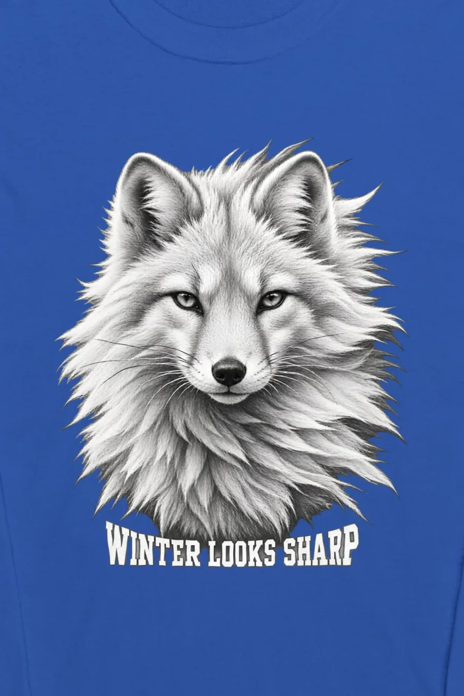 "Winter Looks Sharp" Unisex Longsleeve T-shirt - the graphic up close