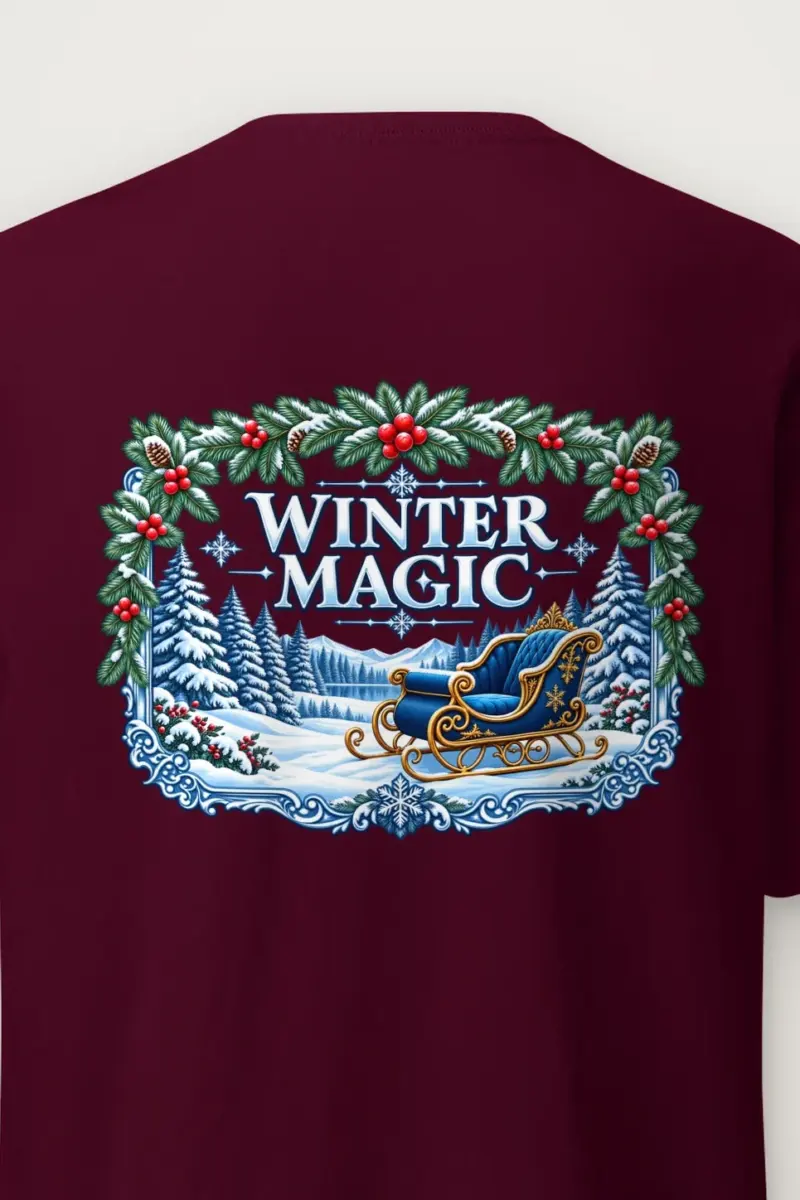 "Winter Magic" Heavyweight Unisex Crewneck T-shirt