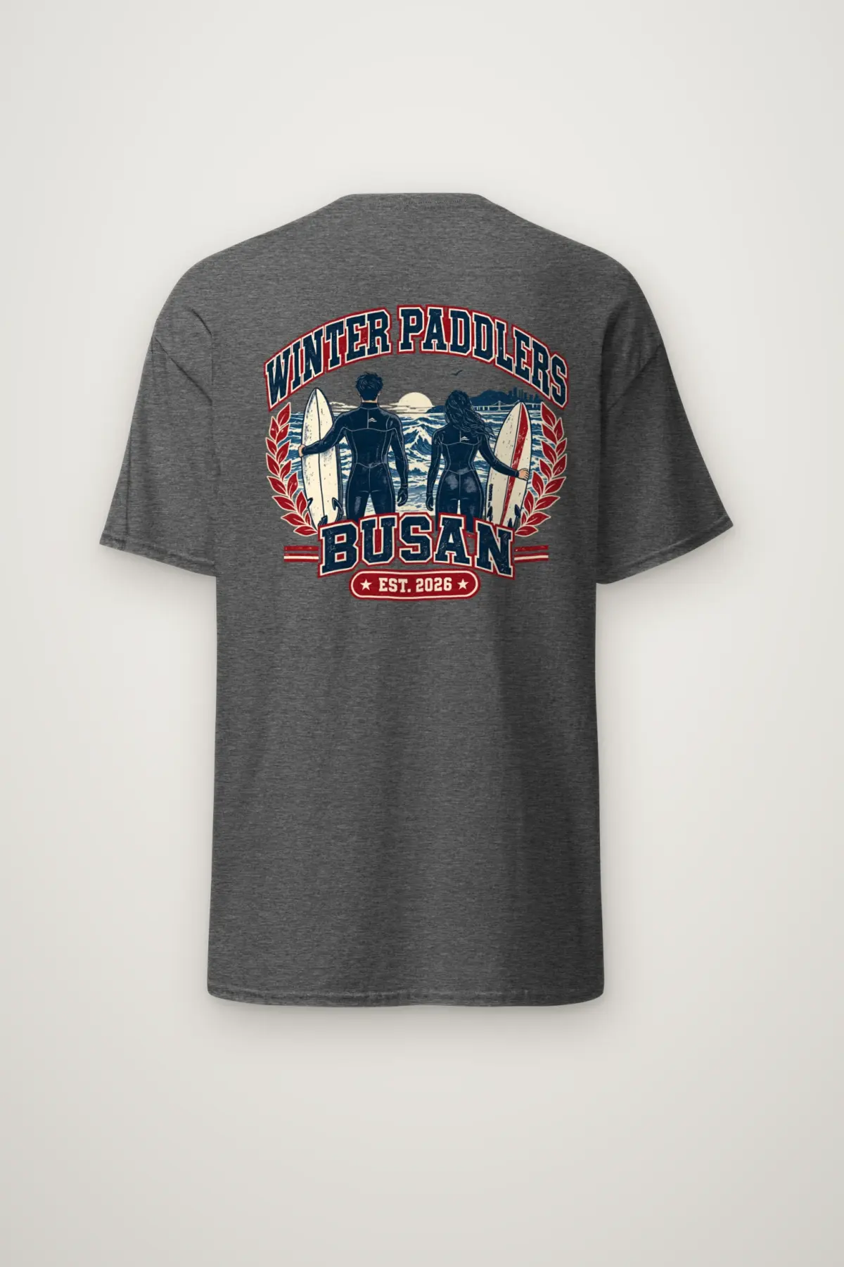"Winter Paddlers Busan" Heavyweight Unisex Crewneck T-shirt