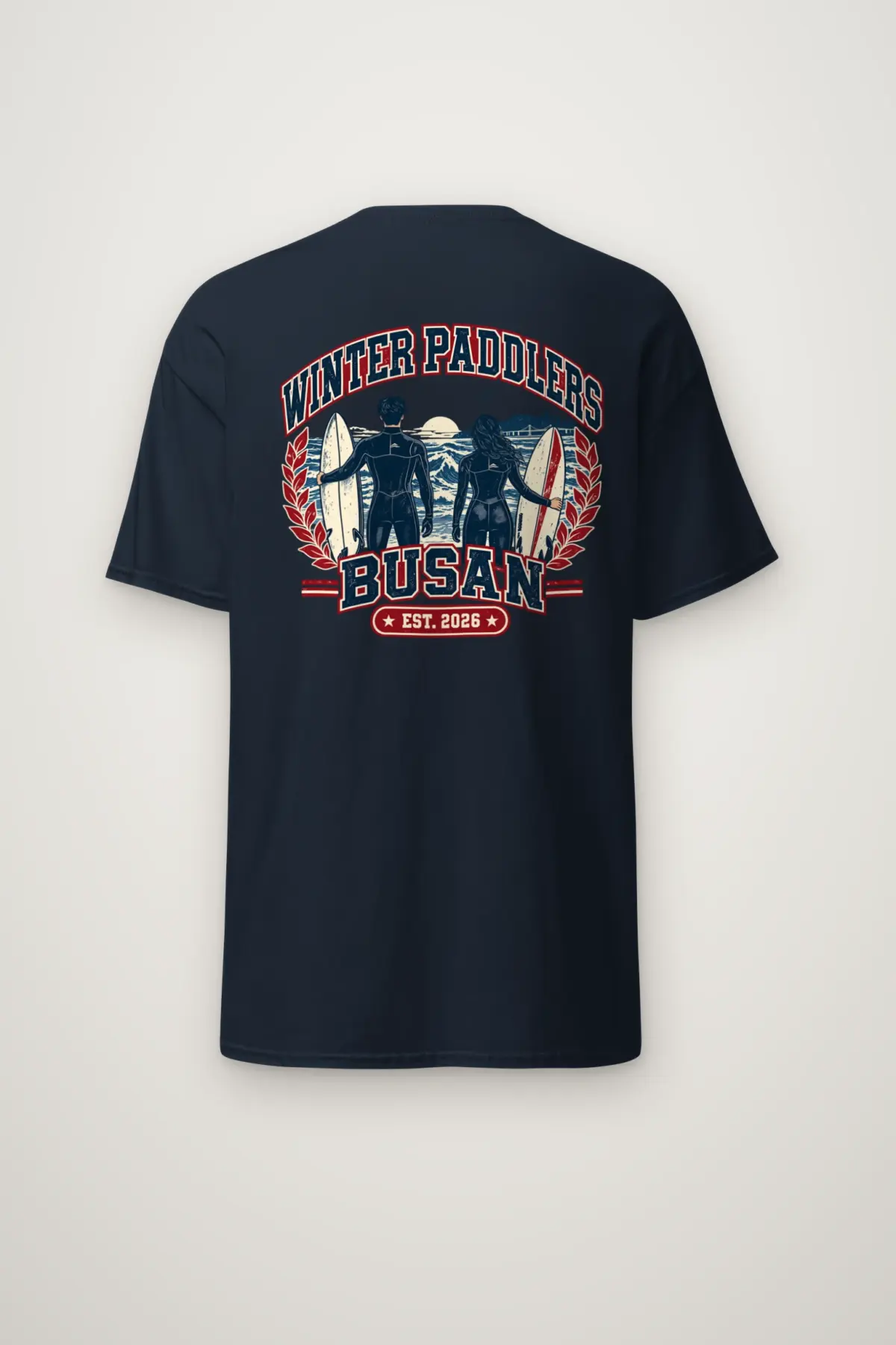 "Winter Paddlers Busan" Heavyweight Unisex Crewneck T-shirt