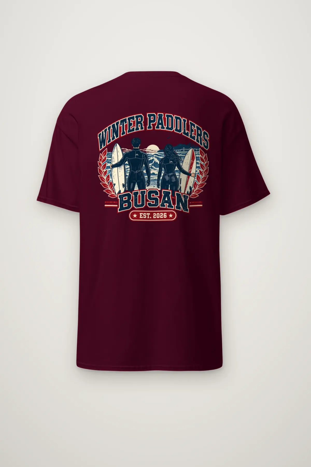 "Winter Paddlers Busan" Heavyweight Unisex Crewneck T-shirt