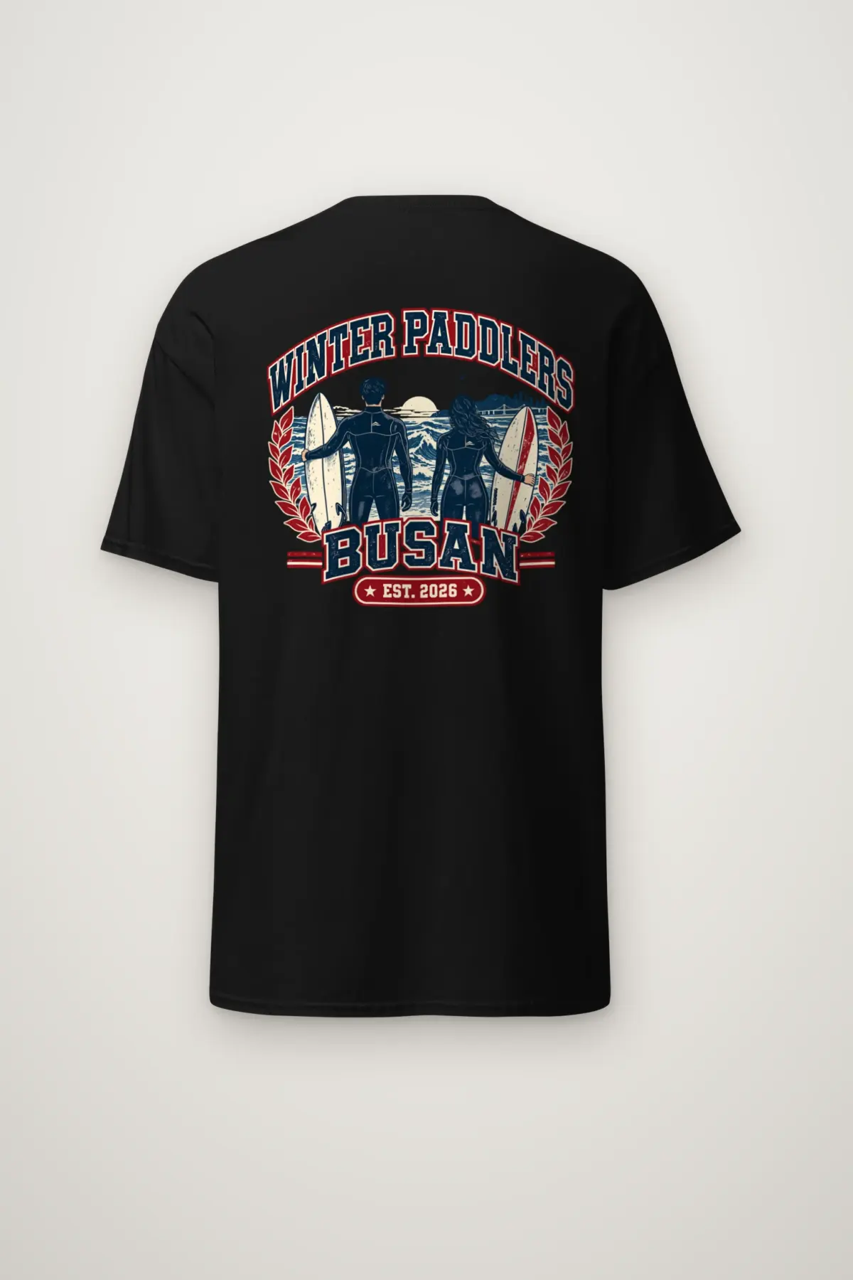 "Winter Paddlers Busan" Heavyweight Unisex Crewneck T-shirt