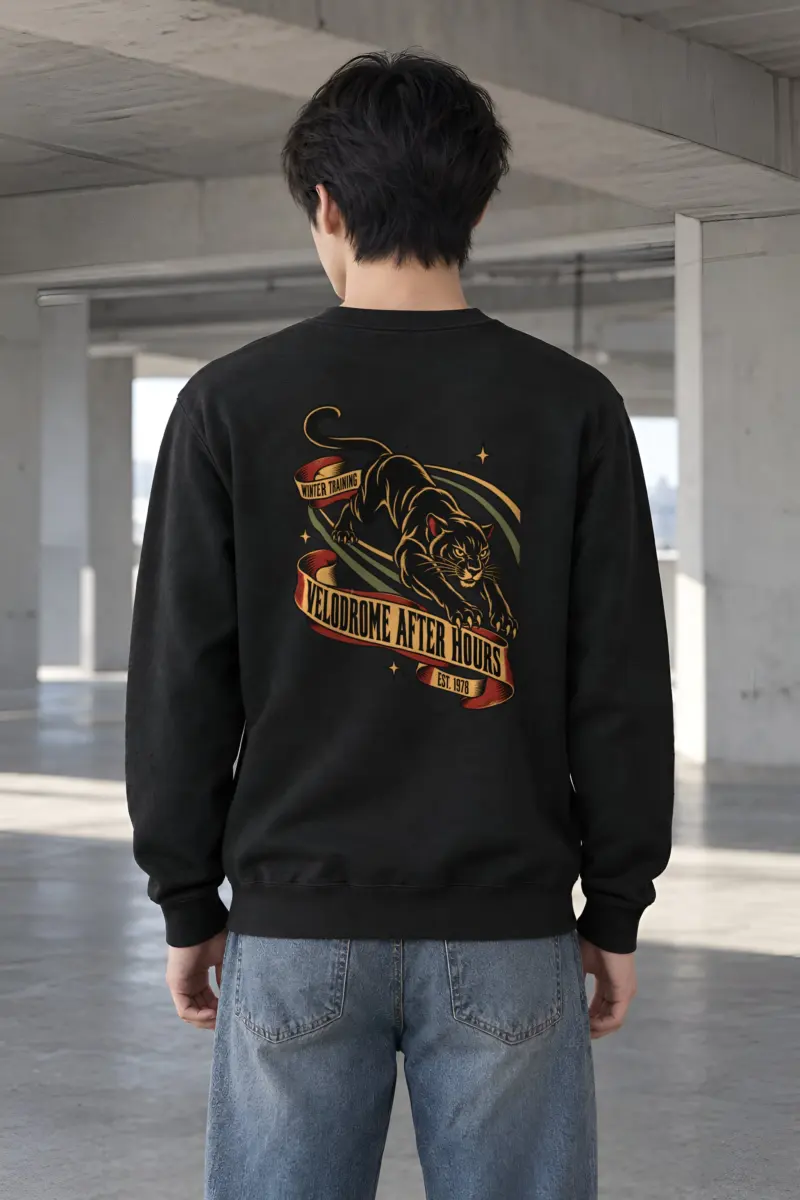 "Winter Training Velodrome" Heavy Blend Unisex Crewneck Sweatshirt