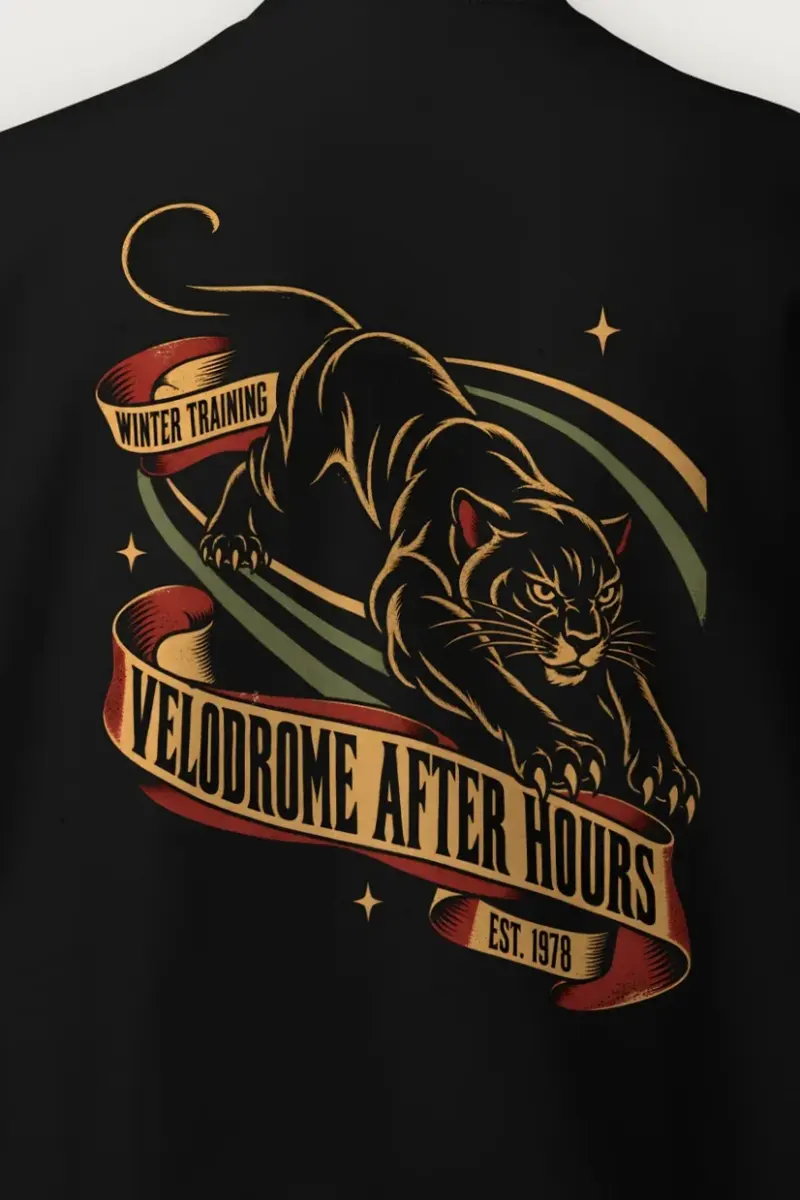 "Winter Training Velodrome" Heavy Blend Unisex Crewneck Sweatshirt - the graphic up close