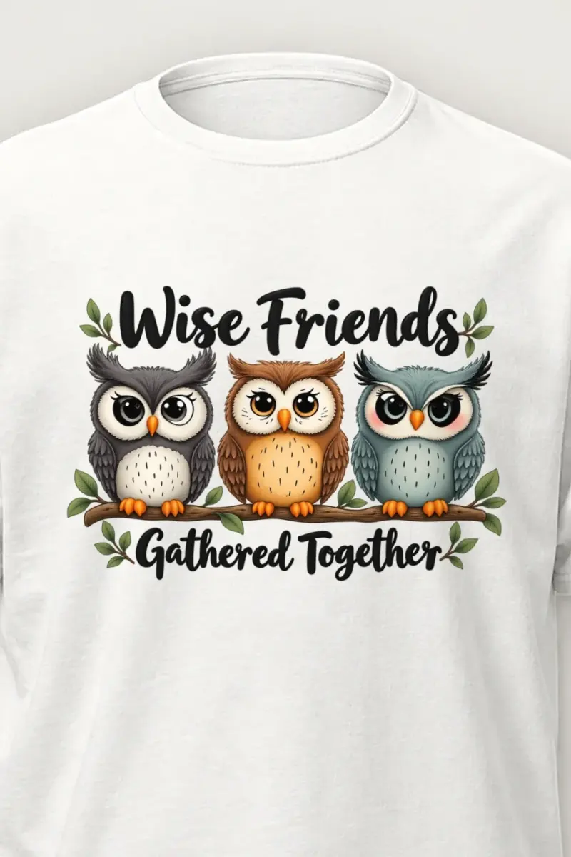 "Wise Friends Together" Heavyweight Unisex Crewneck T-shirt