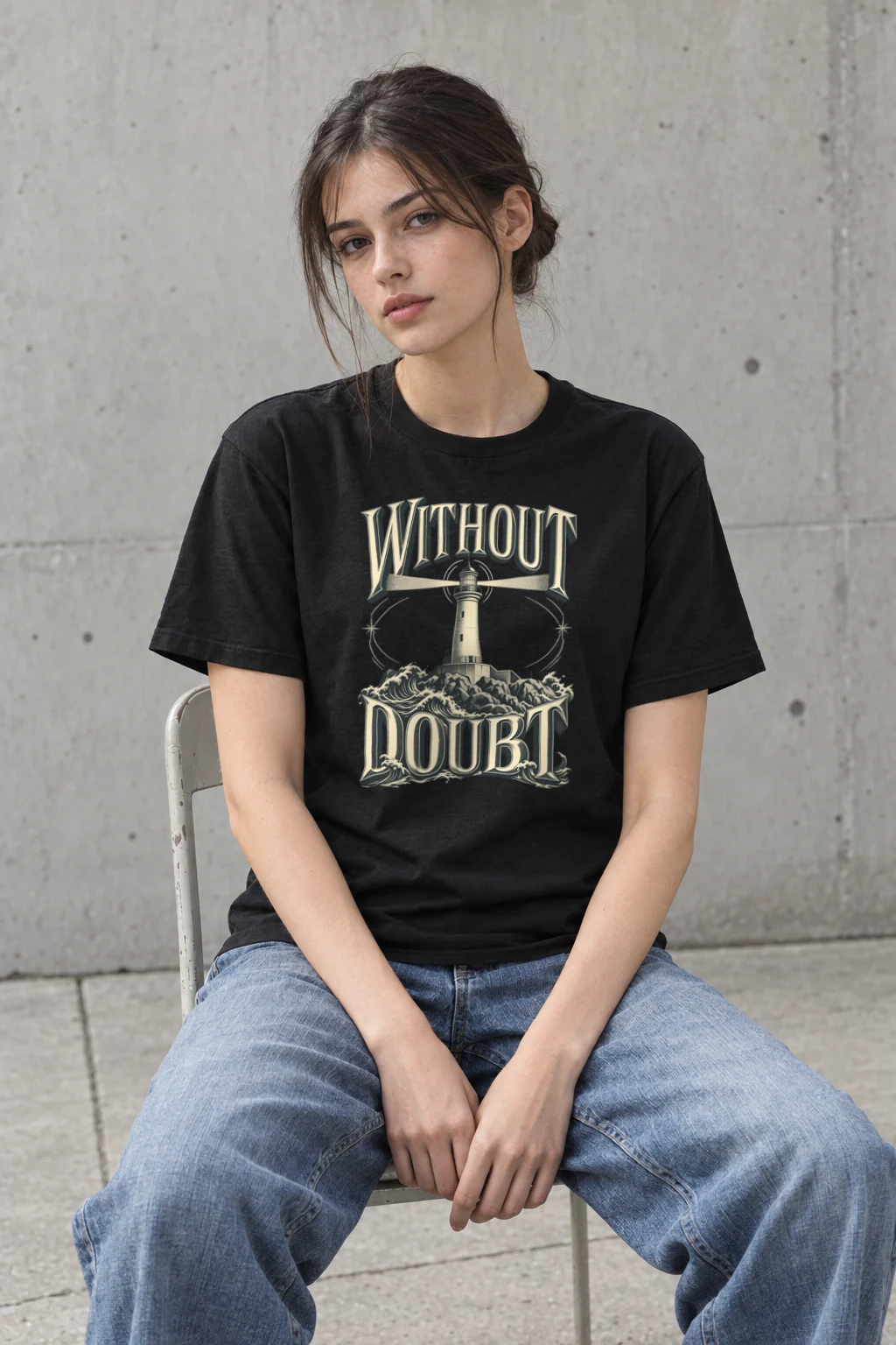 "Without Doubt" Heavyweight Unisex Crewneck T-shirt