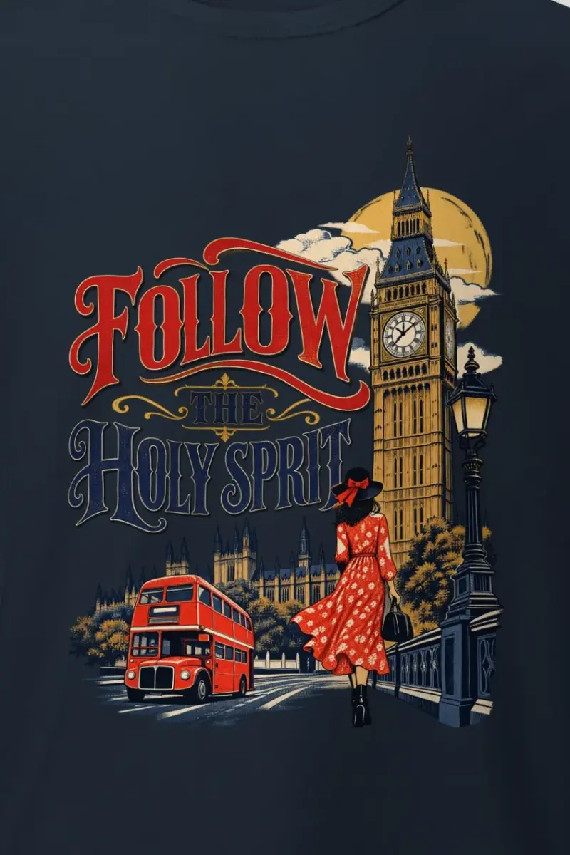 "Woman In Red Dress" Heavyweight Unisex Crewneck T-shirt