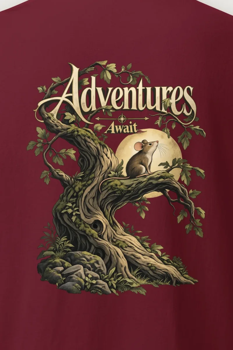 "Woodland Wayfinder" Heavyweight Unisex Crewneck T-shirt