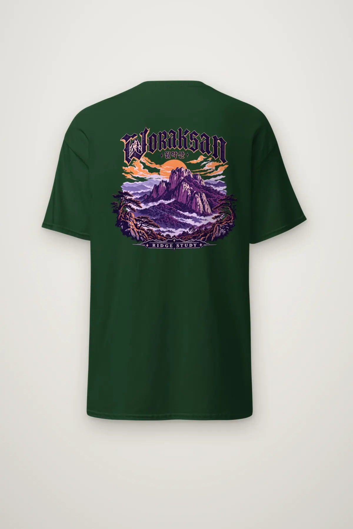 "Woraksan Ridge Study" Heavyweight Unisex Crewneck T-shirt