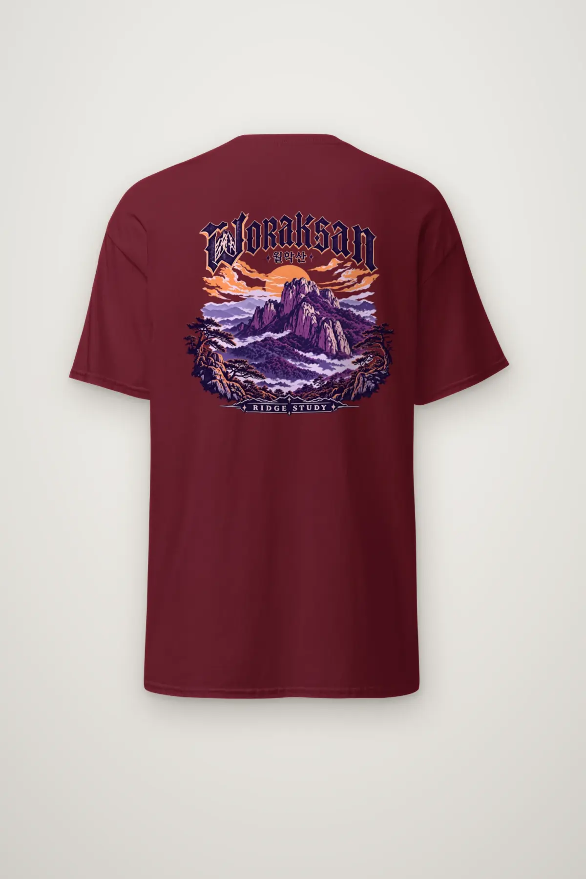 "Woraksan Ridge Study" Heavyweight Unisex Crewneck T-shirt