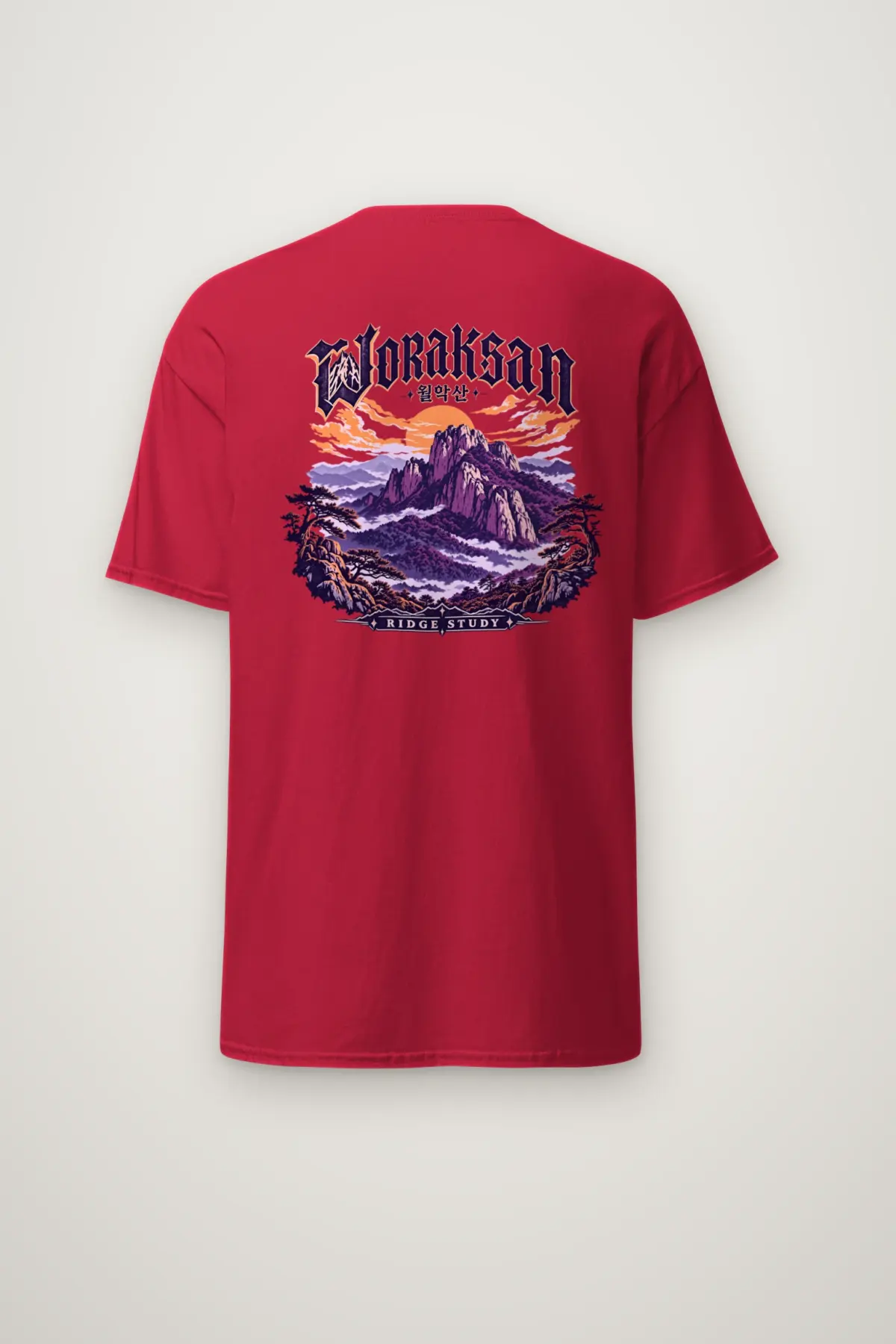 "Woraksan Ridge Study" Heavyweight Unisex Crewneck T-shirt