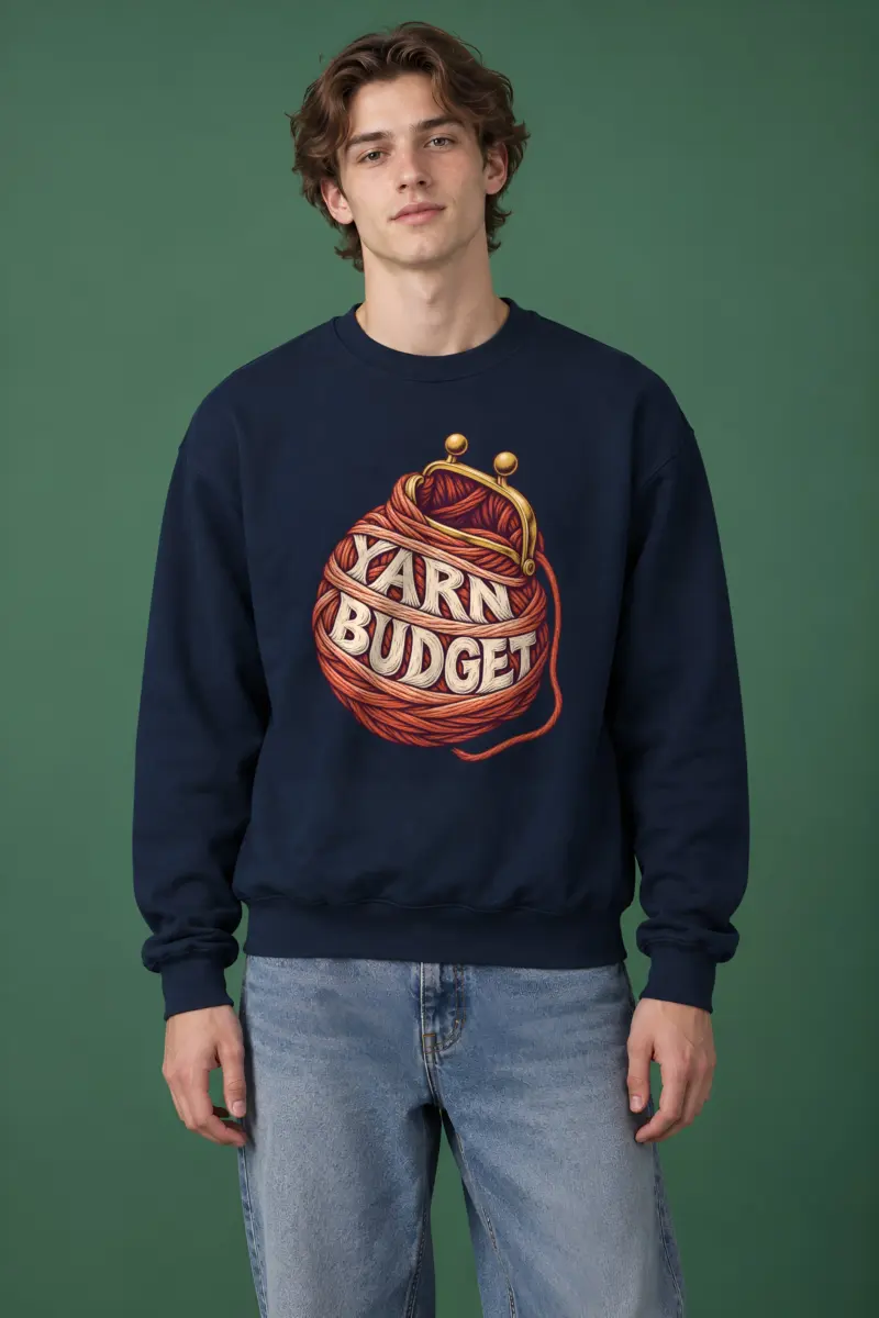 “Yarn Budget” Heavy Blend Unisex Crewneck Sweatshirt