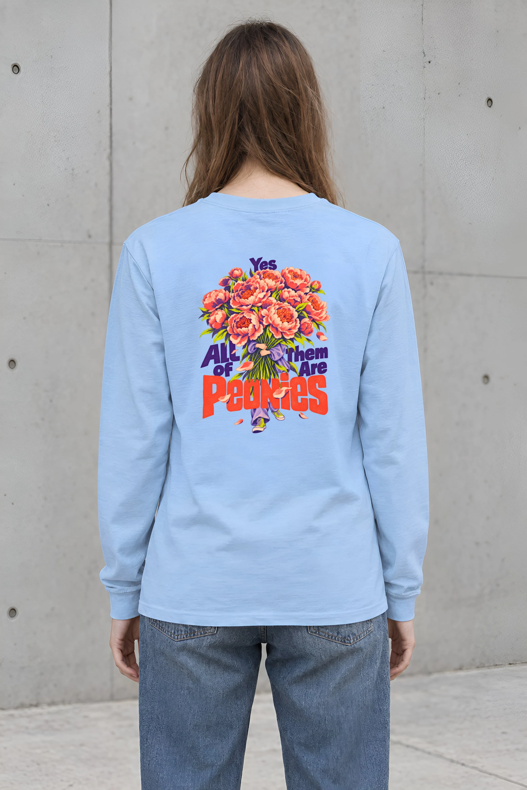 "Yes All of Them Are Peonies" Unisex Longsleeve T-shirt