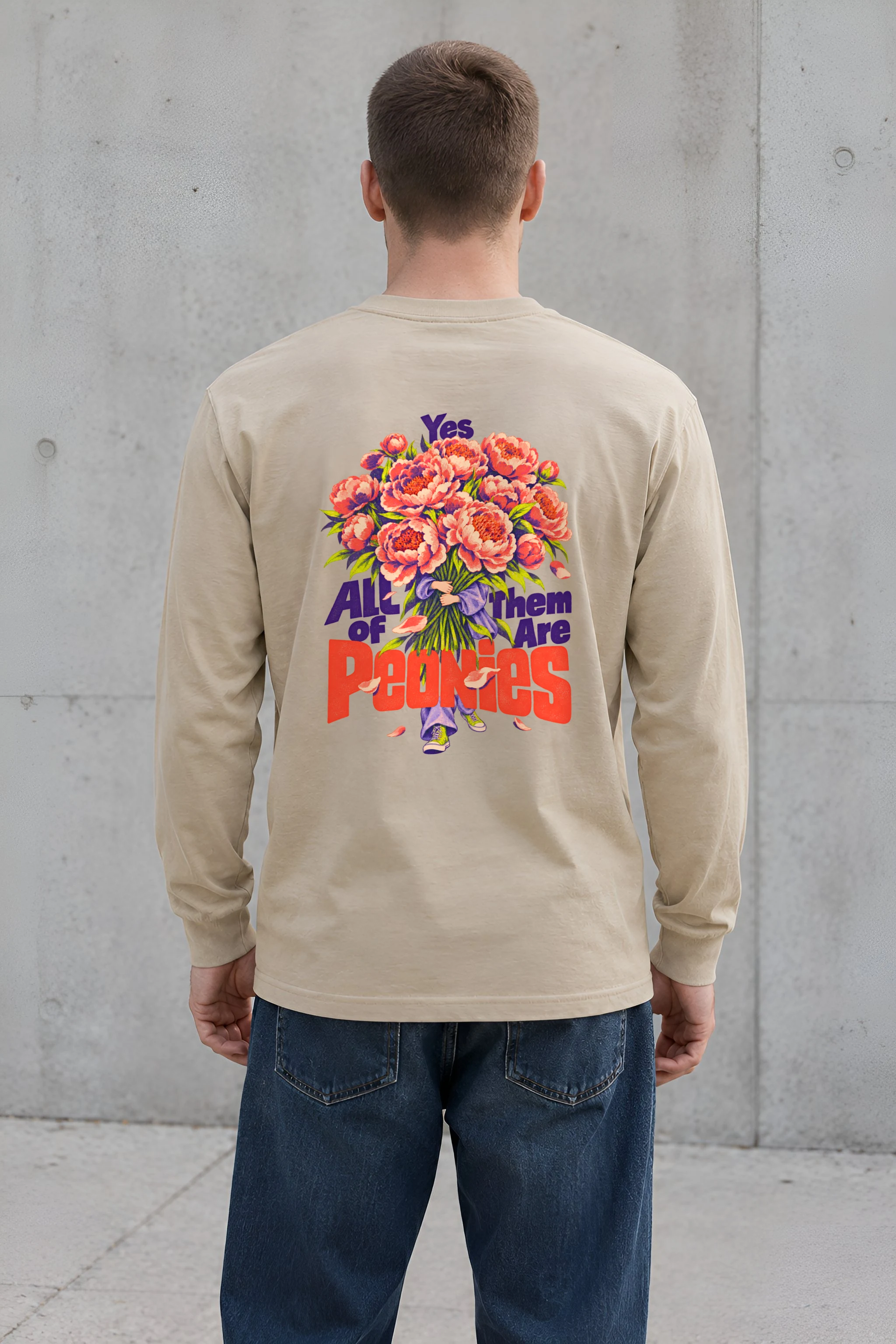"Yes All of Them Are Peonies" Unisex Longsleeve T-shirt