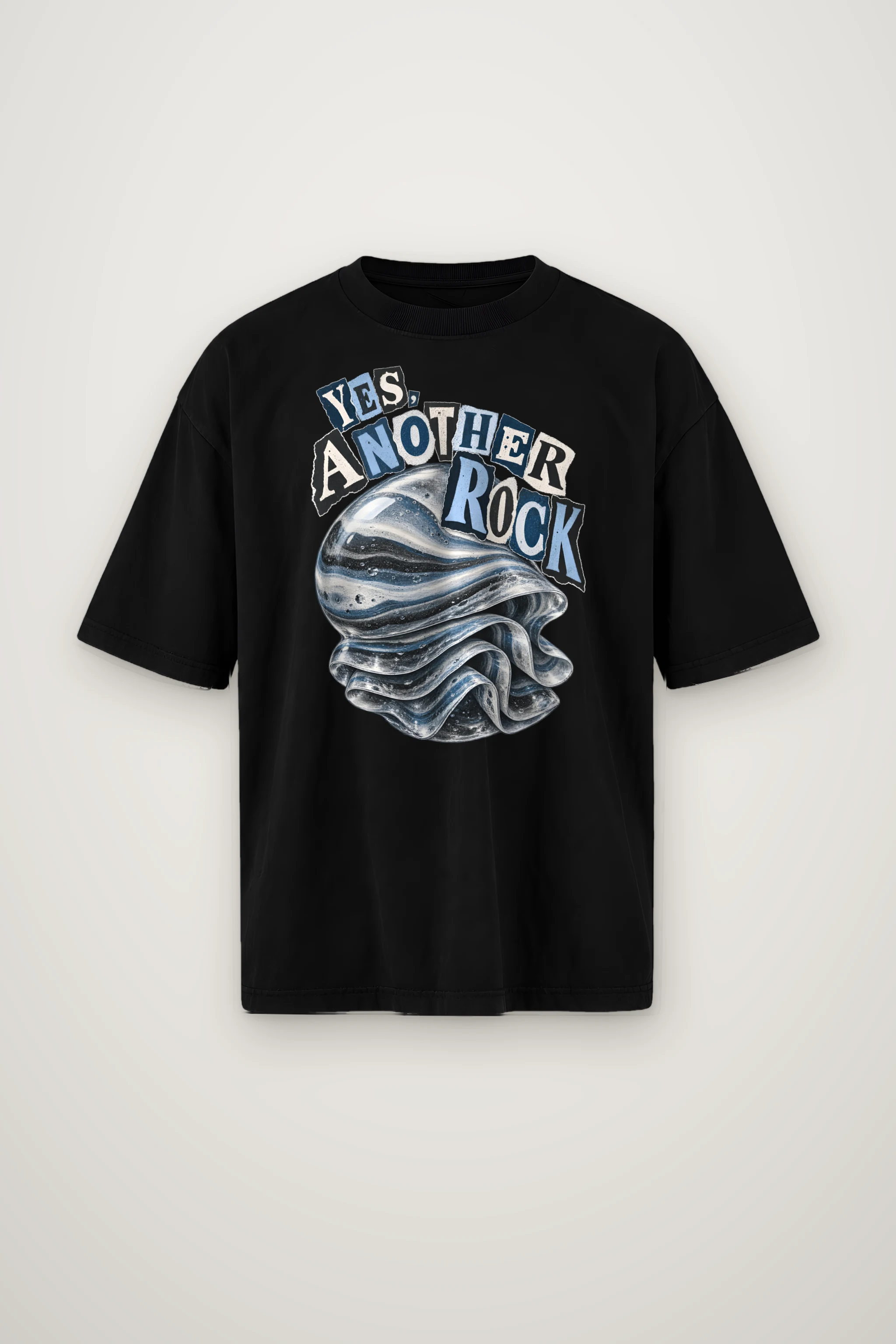 "Yes, Another Rock" Men's Oversized Heavyweight Crewneck T-Shirt