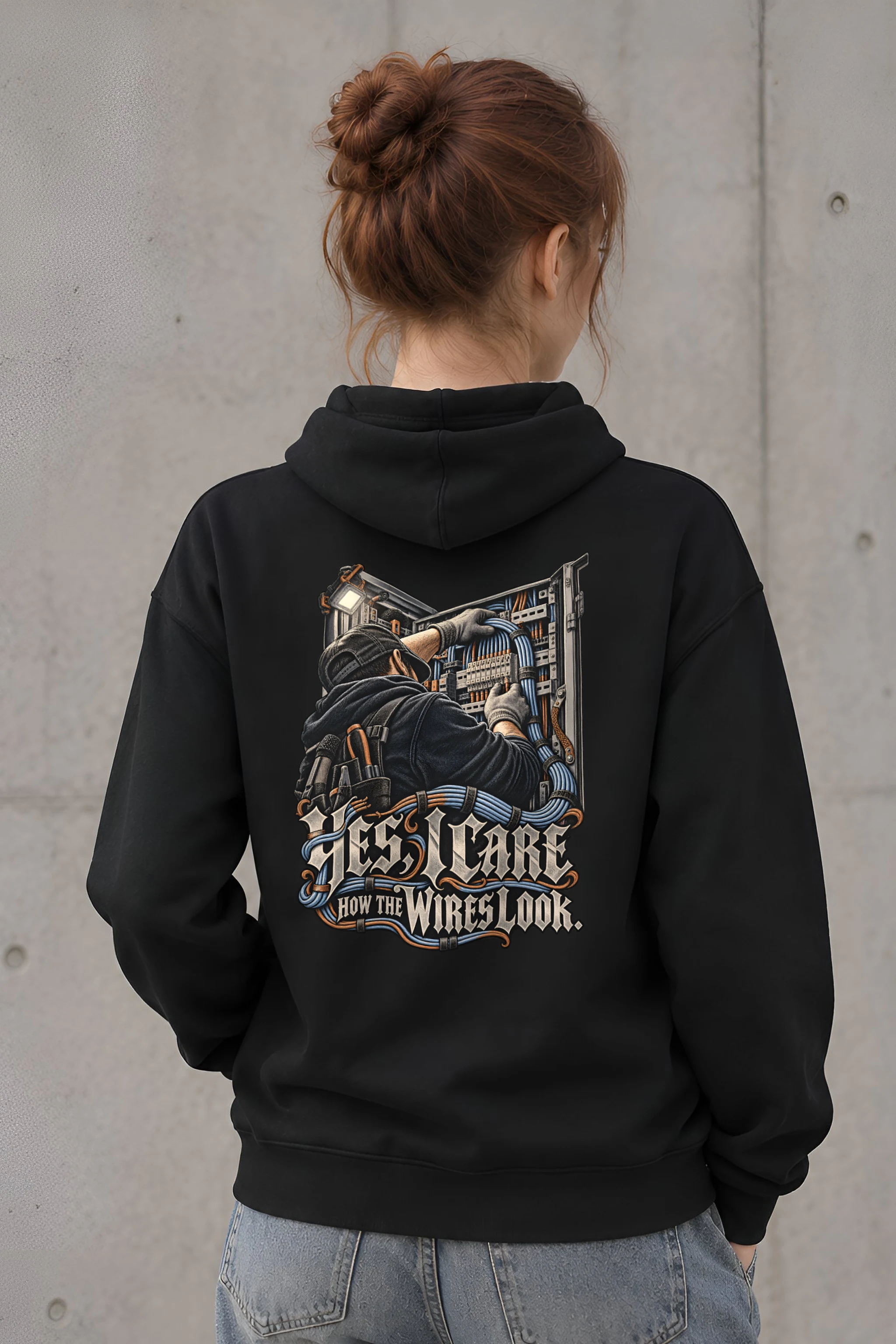 "Yes, I Care How the Wires Look" Heavy Blend Unisex Pullover Hoodie