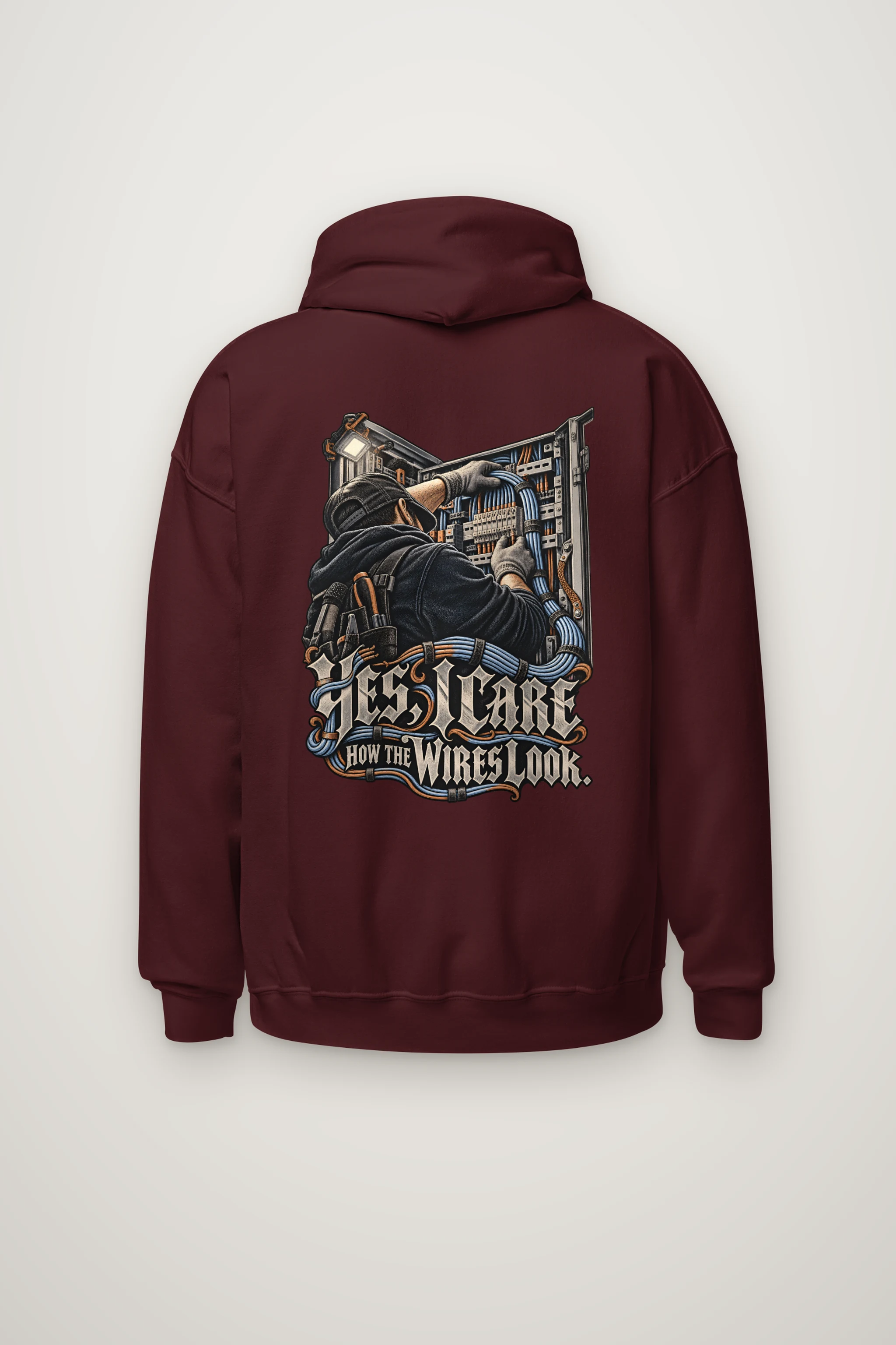 "Yes, I Care How the Wires Look" Heavy Blend Unisex Pullover Hoodie