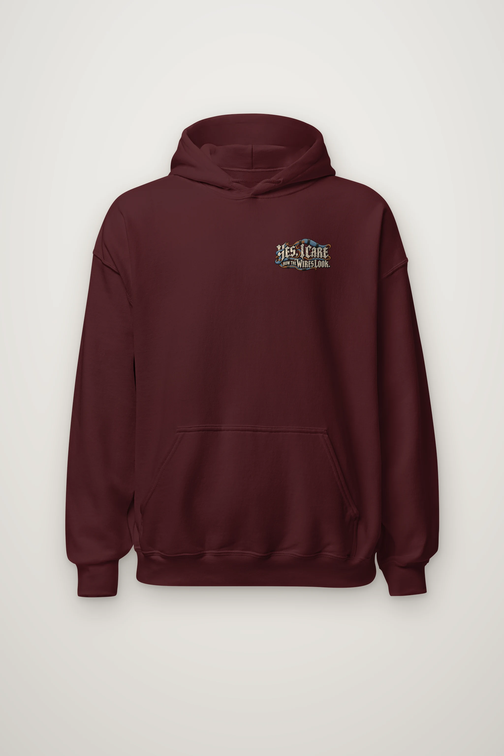 "Yes, I Care How the Wires Look" Heavy Blend Unisex Pullover Hoodie