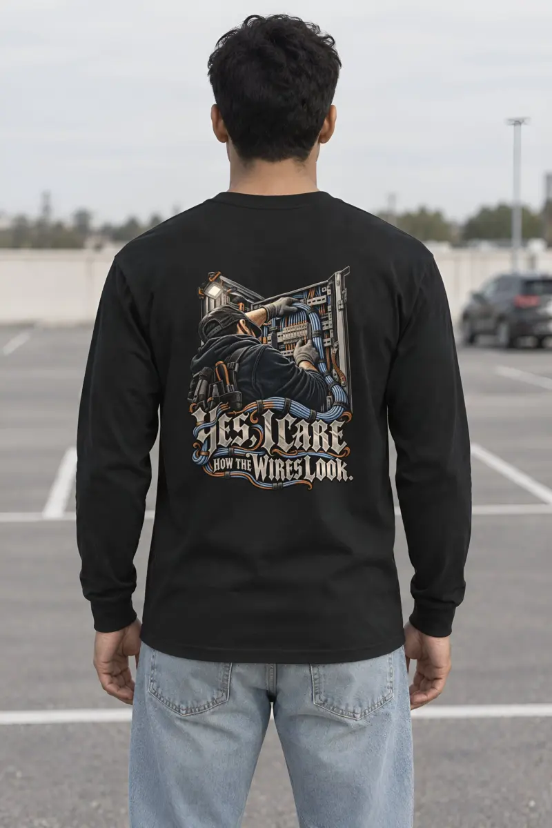 "Yes, I Care How the Wires Look" Unisex Longsleeve T-shirt