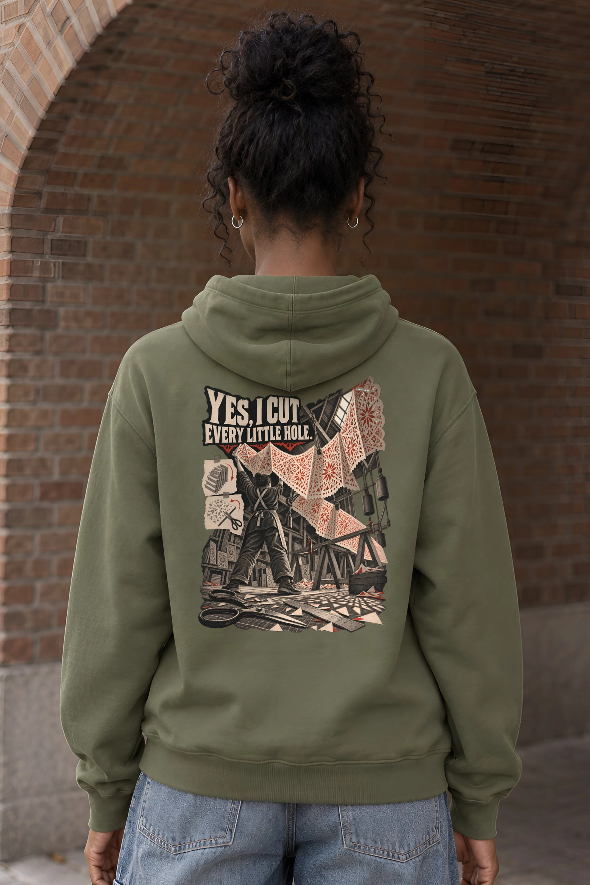 "Yes, I Cut Every Little Hole" Heavy Blend Unisex Pullover Hoodie