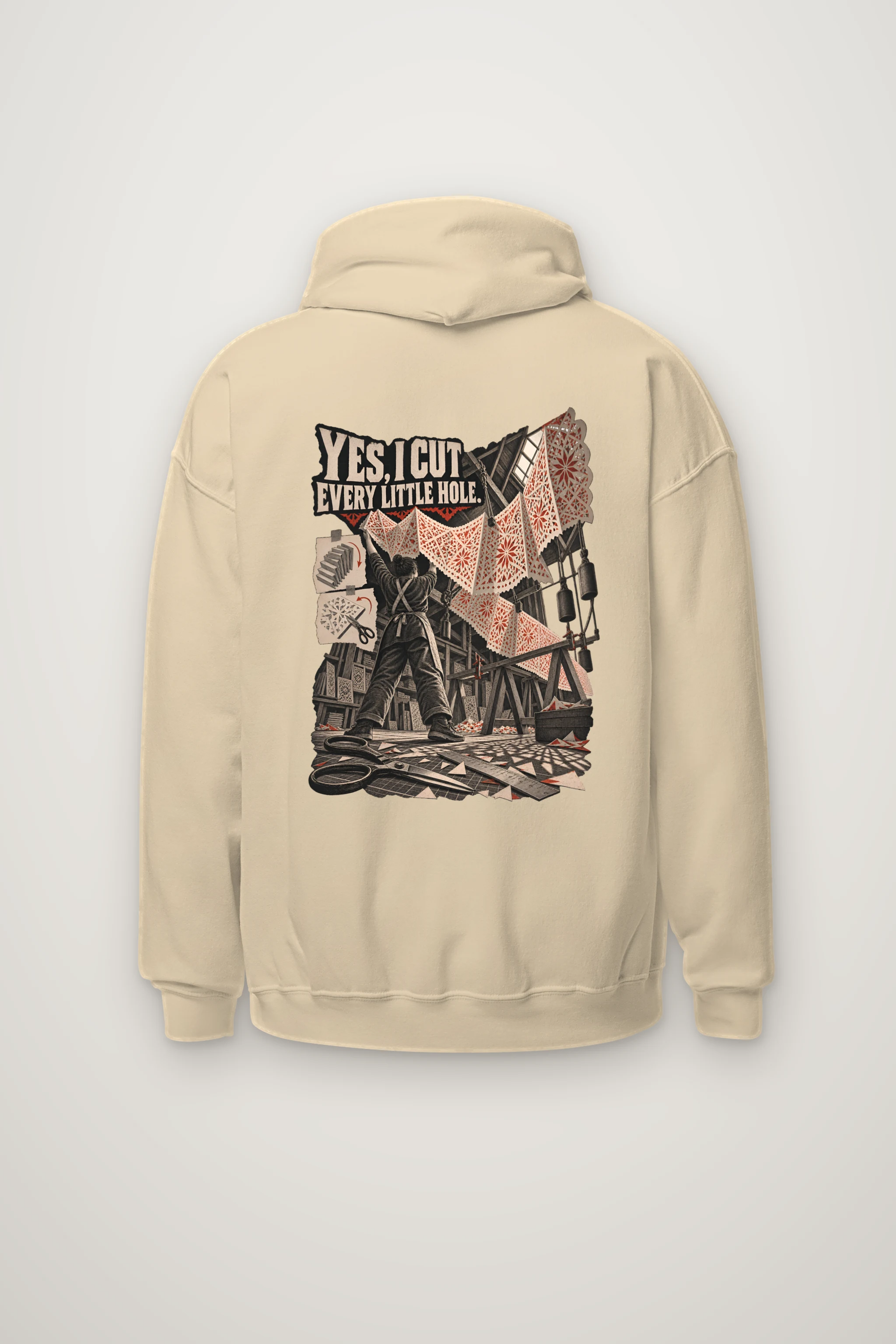 "Yes, I Cut Every Little Hole" Heavy Blend Unisex Pullover Hoodie