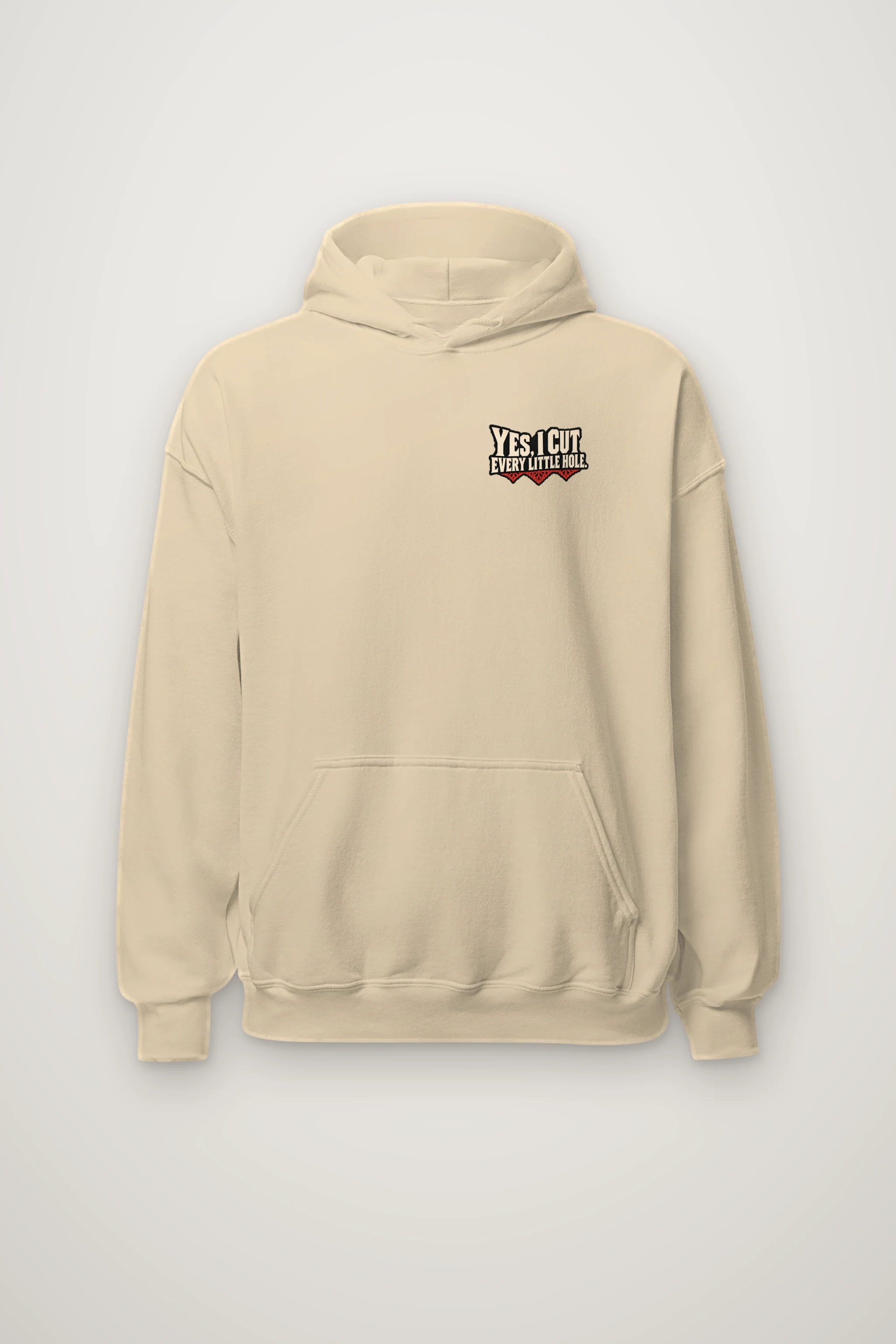 "Yes, I Cut Every Little Hole" Heavy Blend Unisex Pullover Hoodie