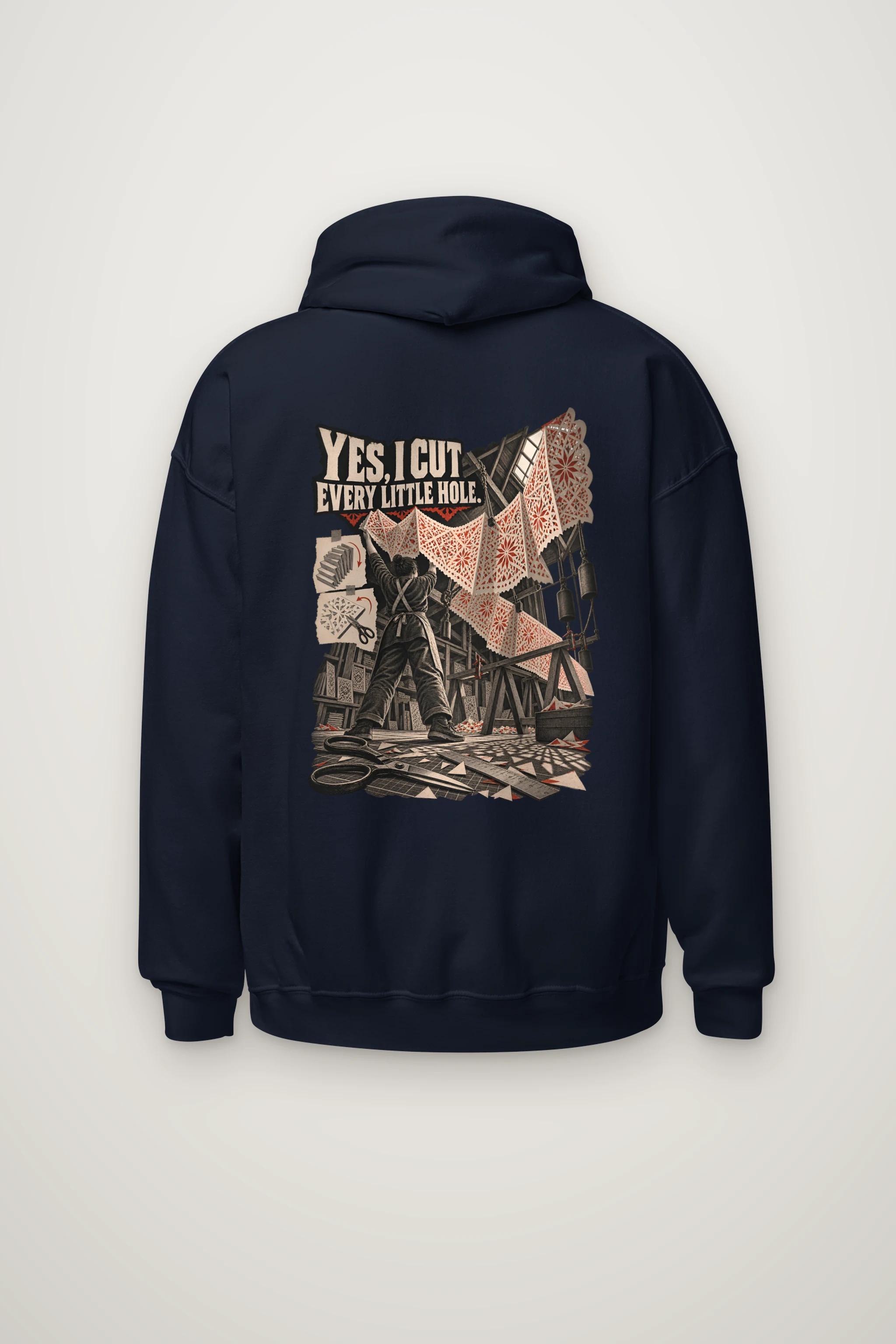 "Yes, I Cut Every Little Hole" Heavy Blend Unisex Pullover Hoodie