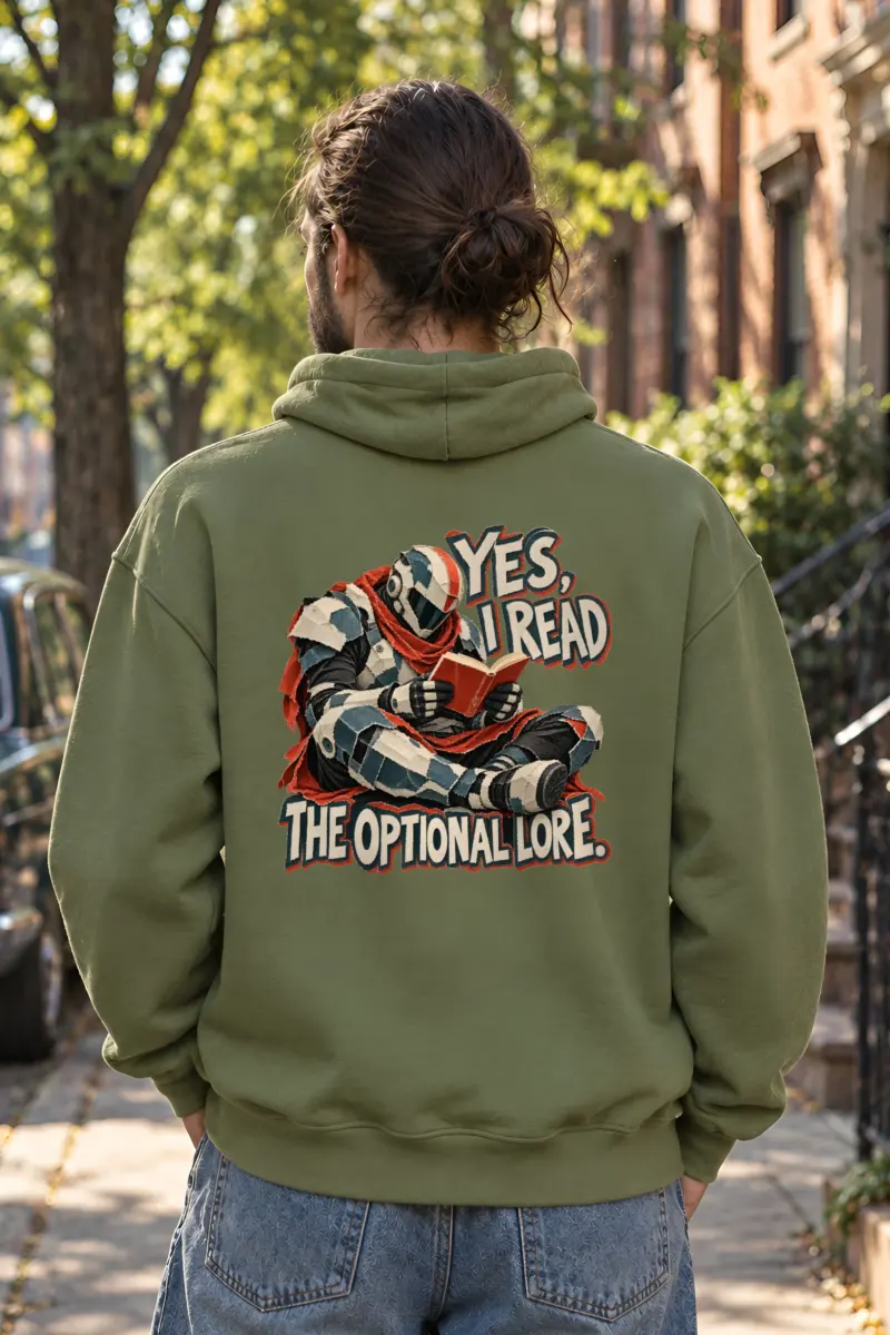"Yes, I Read The Optional Lore" Heavy Blend Unisex Pullover Hoodie