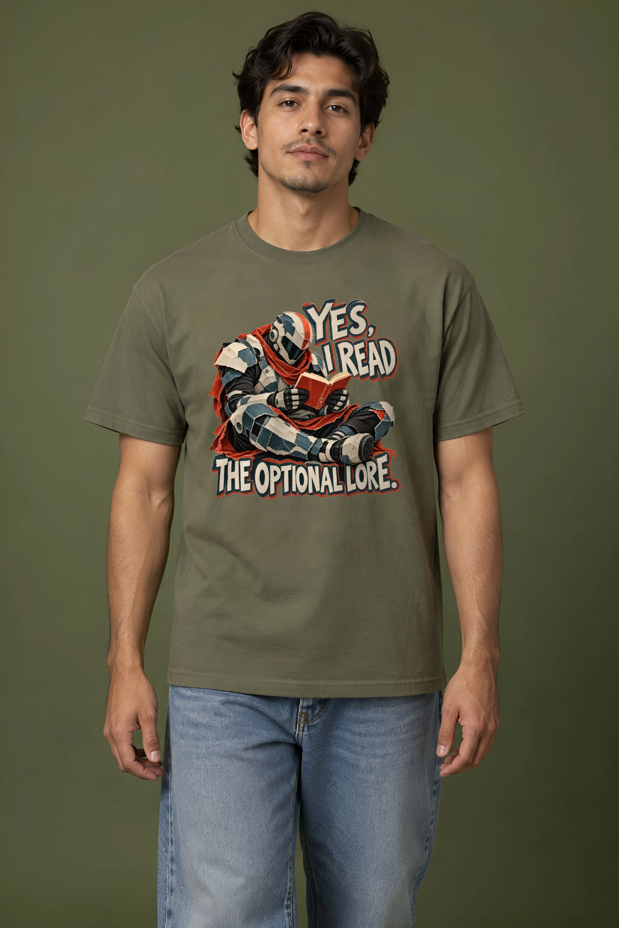 "Yes, I Read The Optional Lore" Heavyweight Unisex Crewneck T-shirt