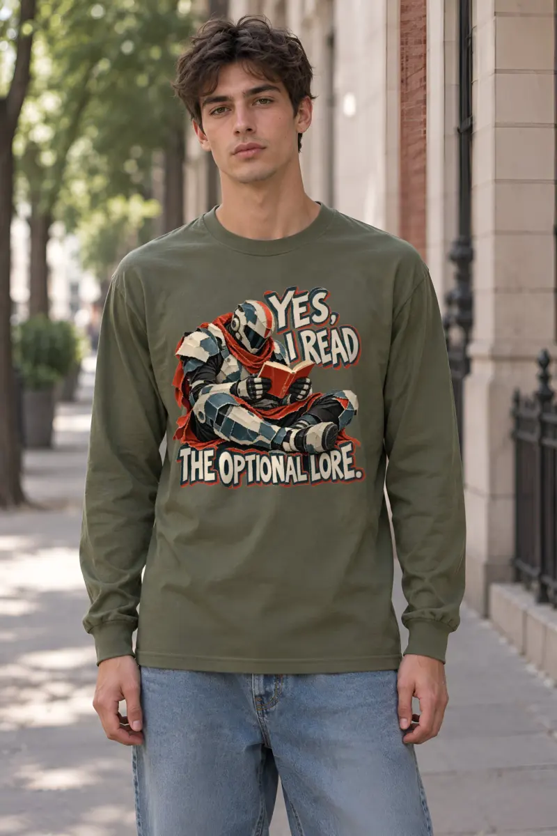 “Yes, I Read The Optional Lore” Unisex Longsleeve T-shirt