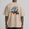 "Yes, I'd Go to the Moon" Men's Oversized Heavyweight Crewneck T-Shirt