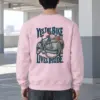 "Yes The Bike Lives Inside" Heavy Blend Unisex Crewneck Sweatshirt