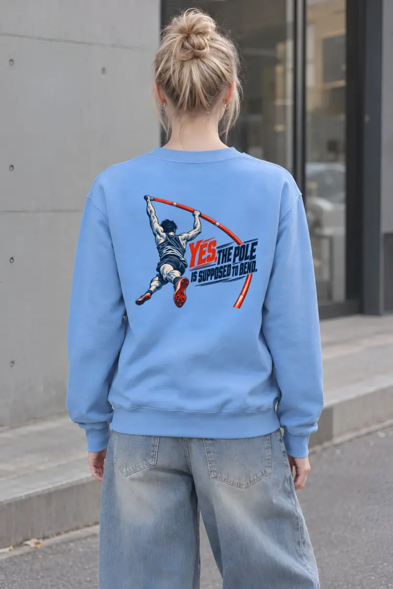“Yes, The Pole Is Supposed to Bend” Heavy Blend Unisex Crewneck Sweatshirt