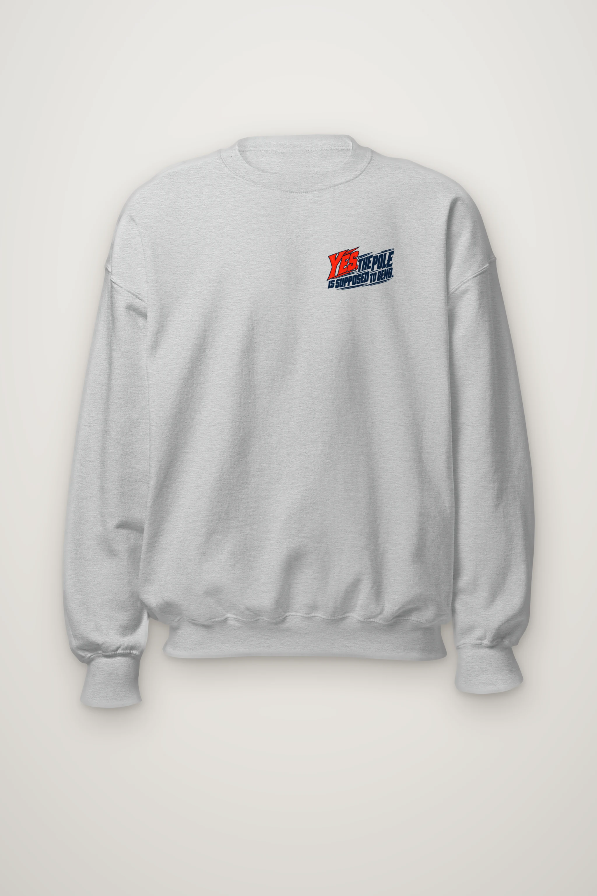 "Yes, The Pole Is Supposed to Bend" Heavy Blend Unisex Crewneck Sweatshirt