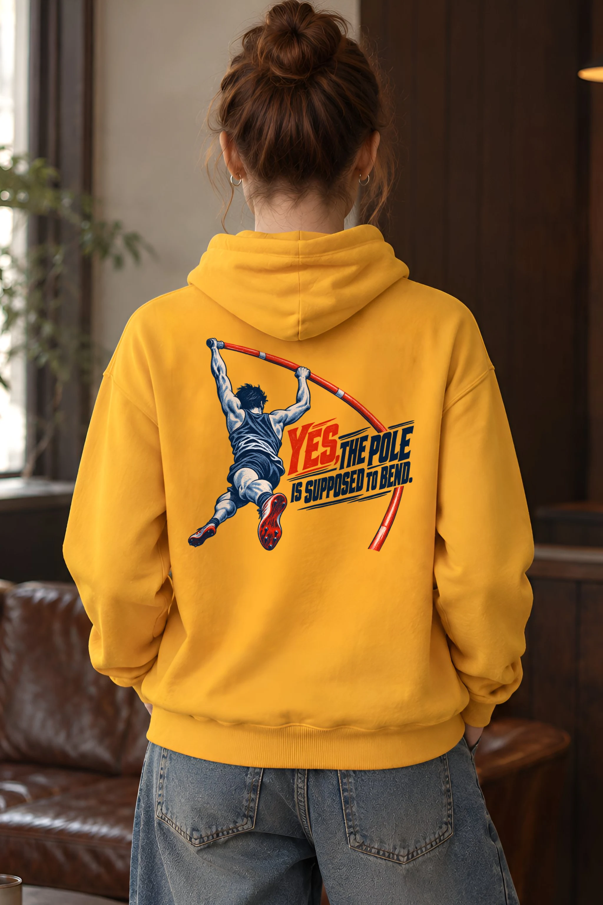 "Yes, the Pole Is Supposed to Bend" Heavy Blend Unisex Pullover Hoodie