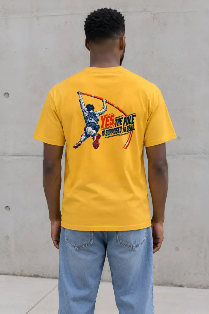 “Yes, the Pole Is Supposed to Bend” Heavyweight Unisex Crewneck T-shirt