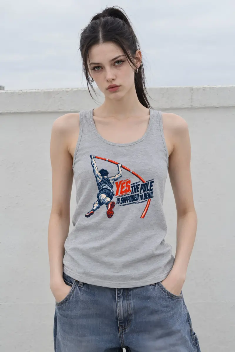 “Yes, The Pole Is Supposed to Bend” Unisex Jersey Tank